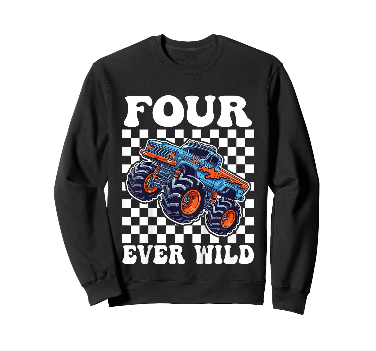 4th Birthday Monster Truck 4 Year Old Boys 4th Party T-Shirt