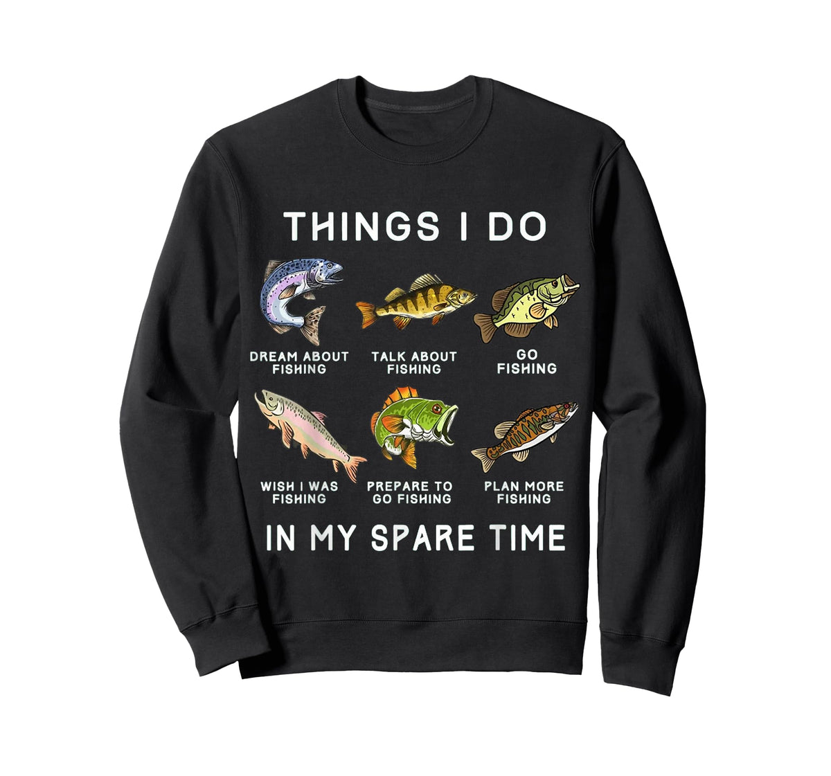Things I Do in My Spare Time Fishing Boys Men Bass Fishing T-Shirt