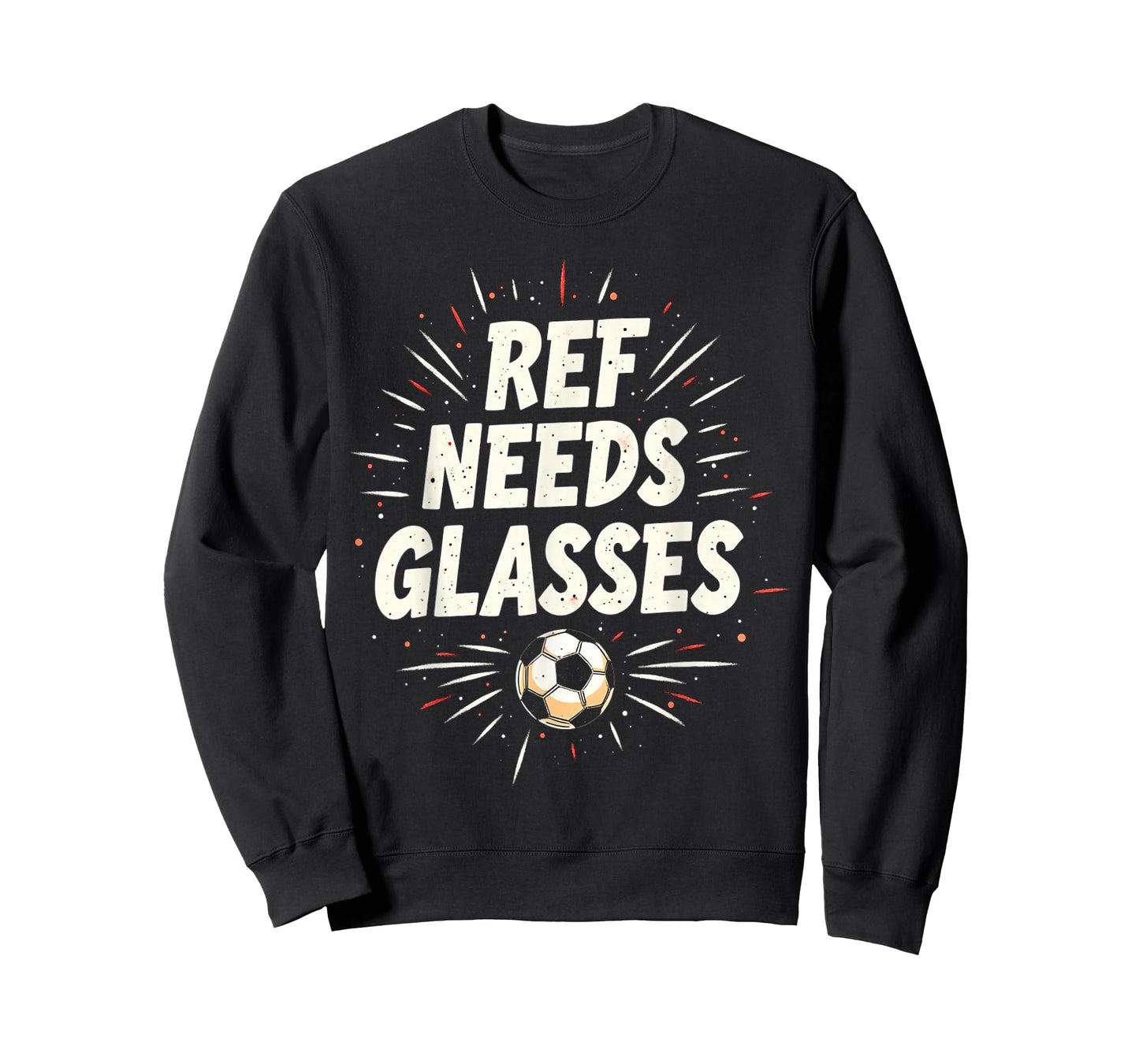 Funny Soccer Quote Gift Ref Needs Glasses T-Shirt