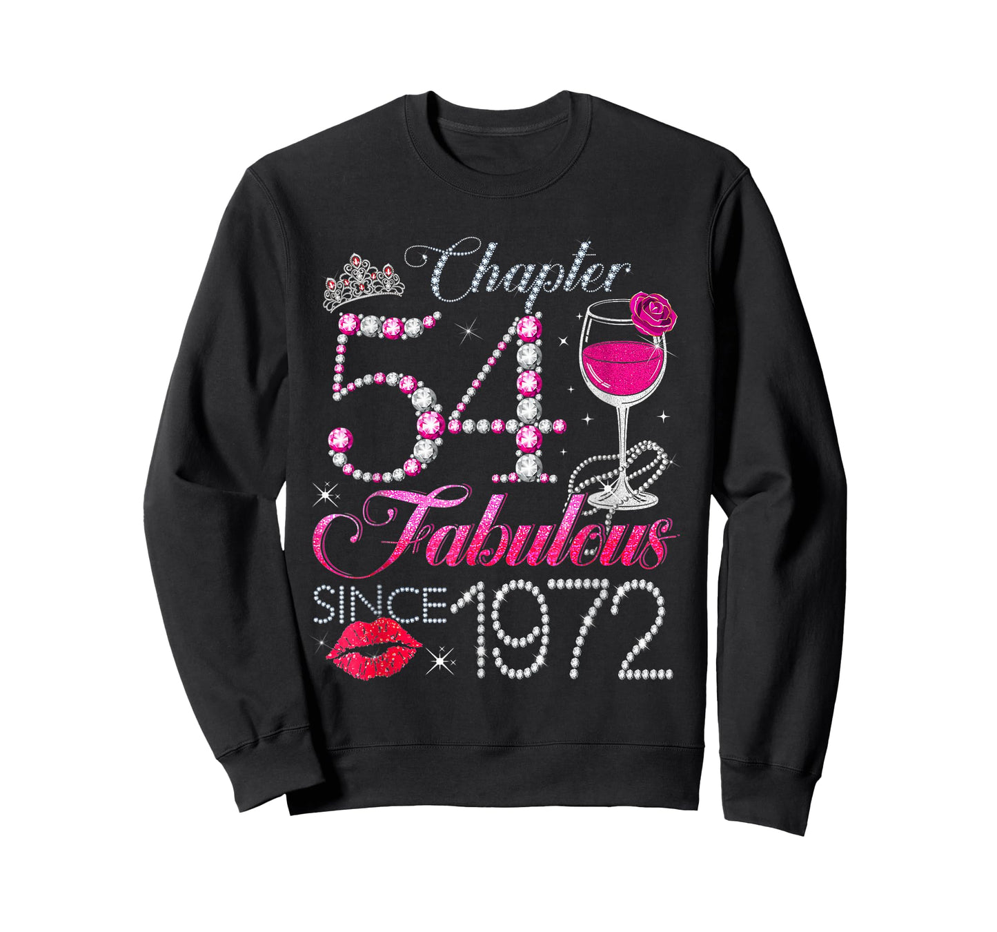 Chapter 54 Fabulous Since 1972 54th Birthday Queen Diamond T-Shirt