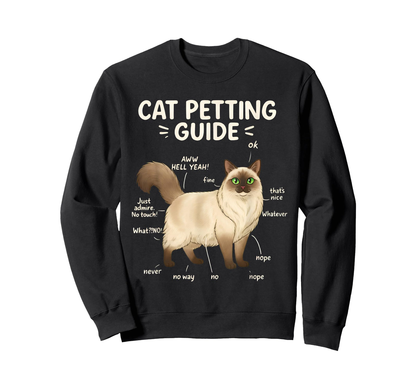 Ragdoll Cat Petting Guide Funny Cat Lover T-Shirt