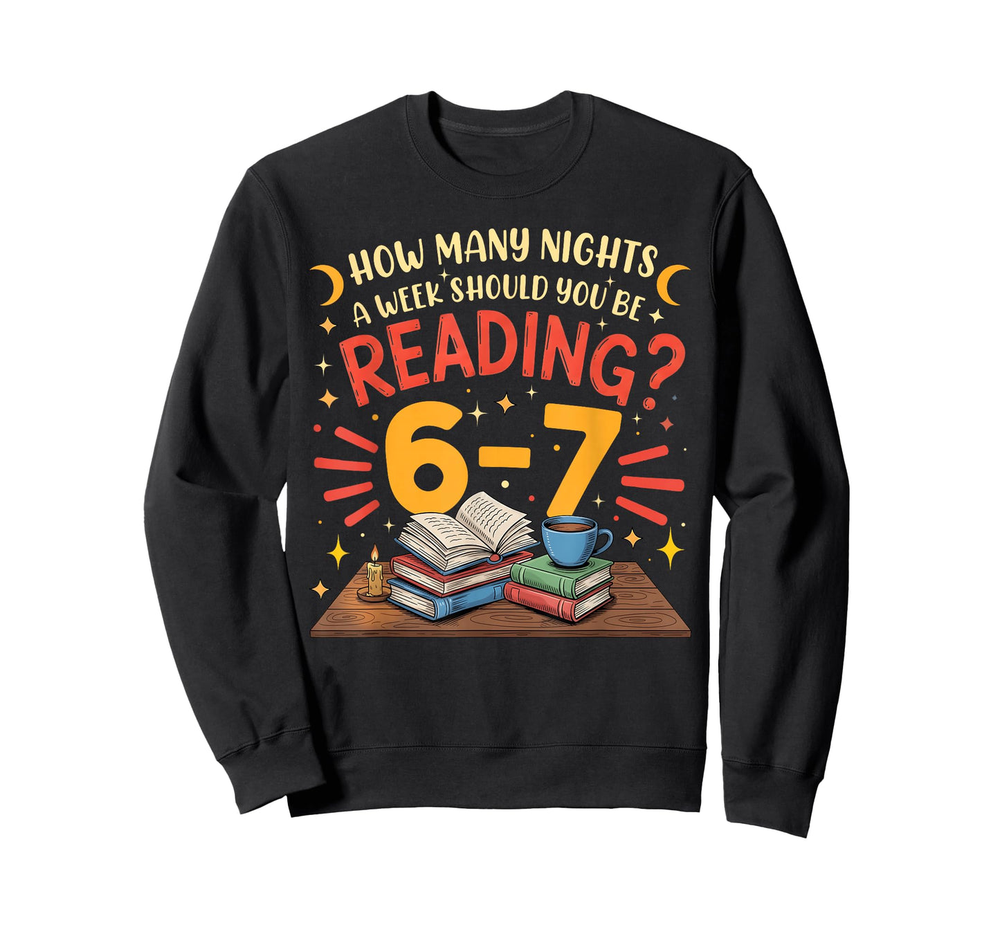 Funny Reading 6 7 Six Seven Meme Slang Teacher Book Lover T-Shirt
