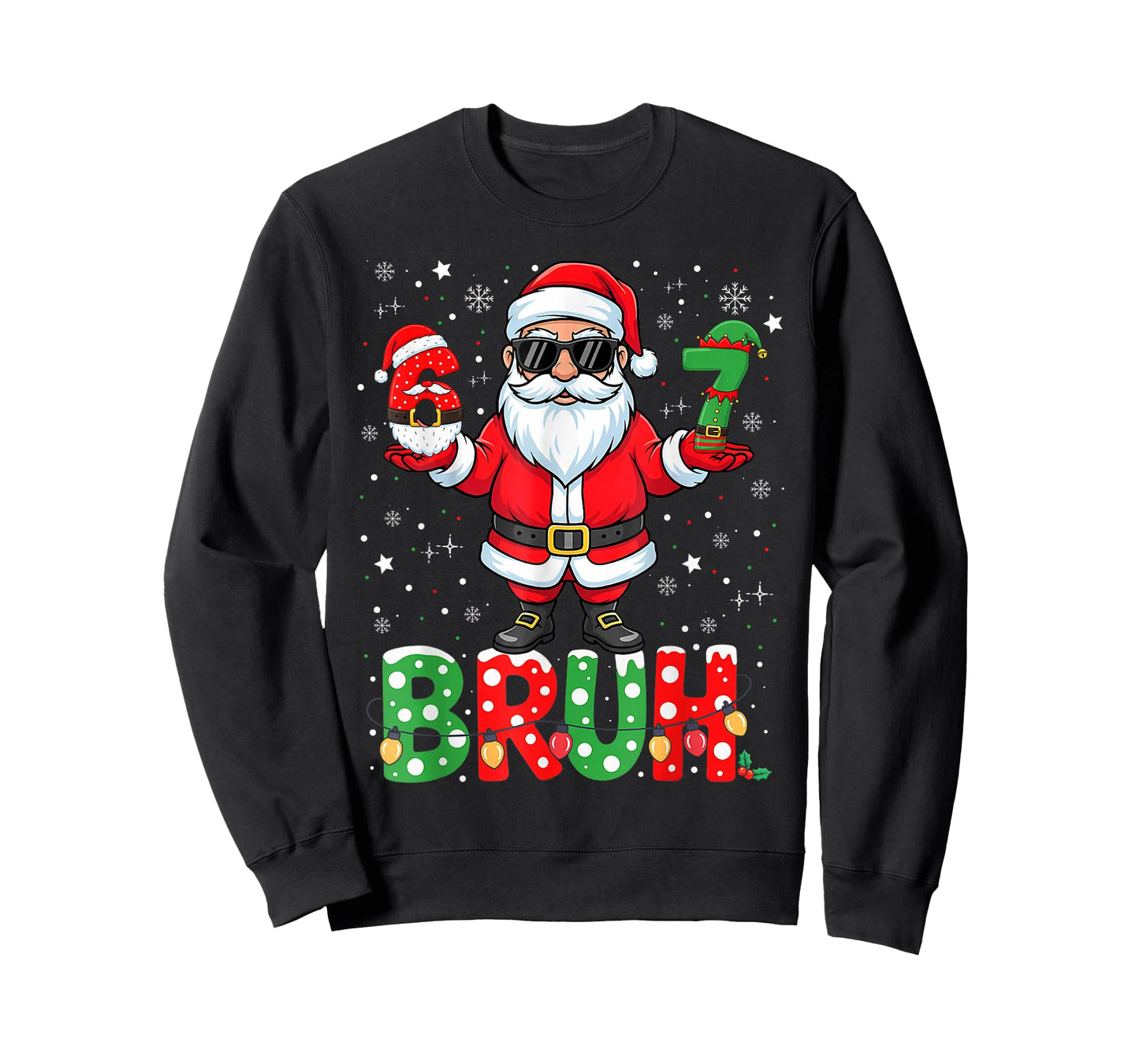 Bruh 67 Six Seven 6 7 Meme Christmas Funny Boy Girl Kids T-Shirt