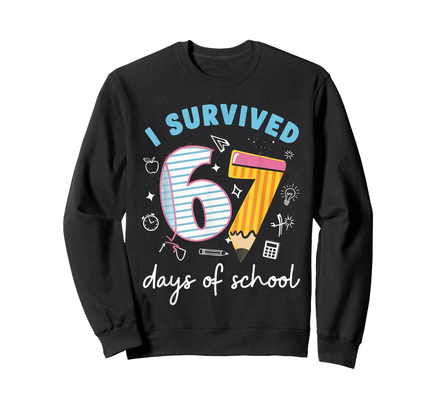 I Survived 67 Days of School Funny Meme Teacher Student T-Shirt