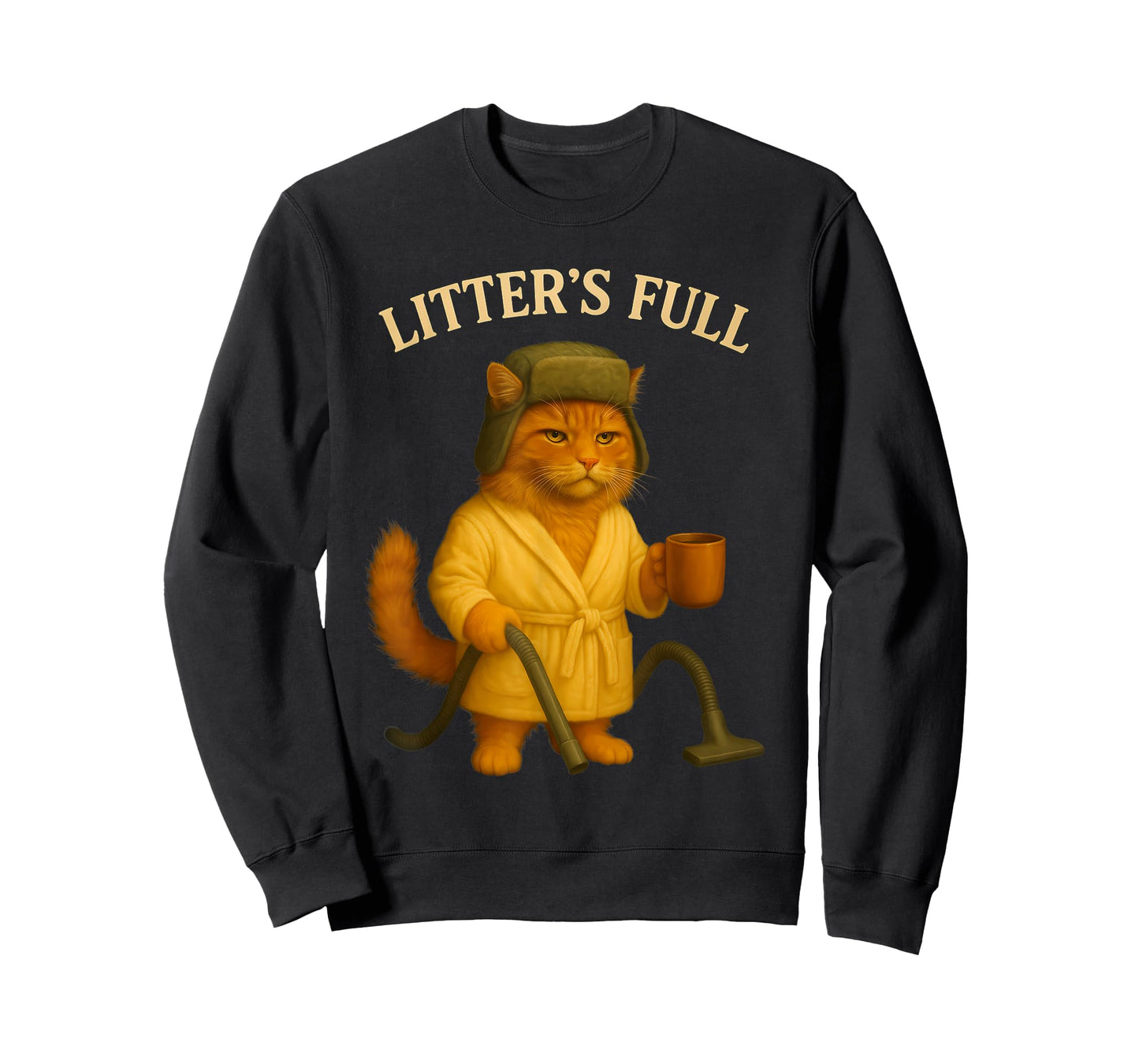 Litter’s Full Funny Cat Parody Christmas Humor Quote T-Shirt