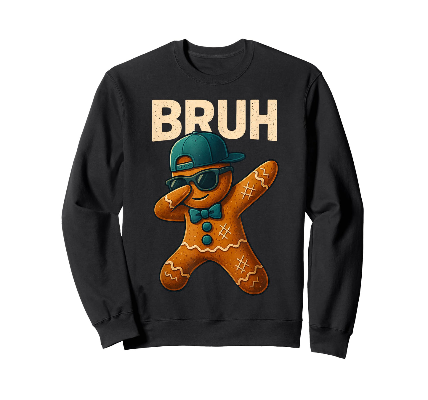 Dabbing Gingerbread Bruh Christmas Dab Teen Boys Toddler Kid T-Shirt