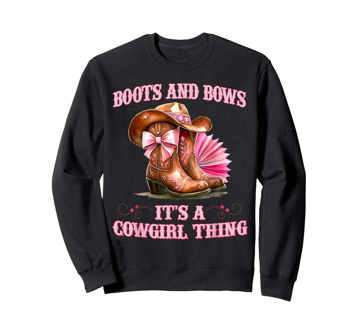Boots and Bow Its a Cowgirl Thing Rodeo Coquette Bow Country T-Shirt
