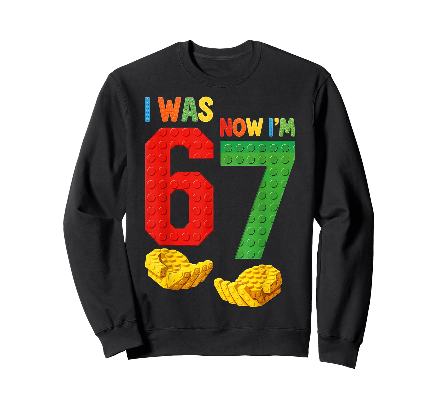 I was 6 Now I'm 7 Building Blocks Birthday Boy Gift for Kids T-Shirt