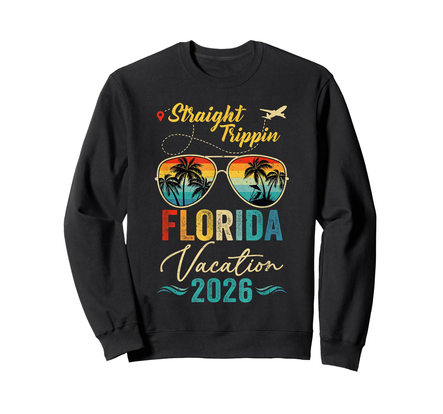 Straight Trippin Florida 2026 Family Summer Vacation T-Shirt
