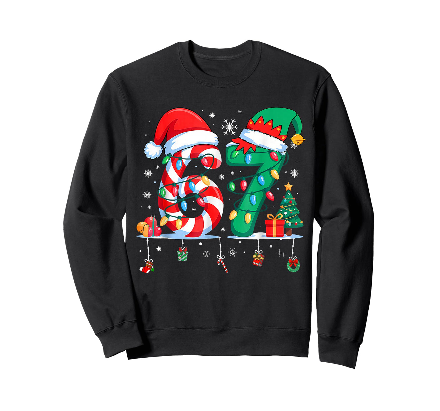 67 Six Seven Xmas Funny Christmas 6 7 Meme Men Women Kids T-Shirt
