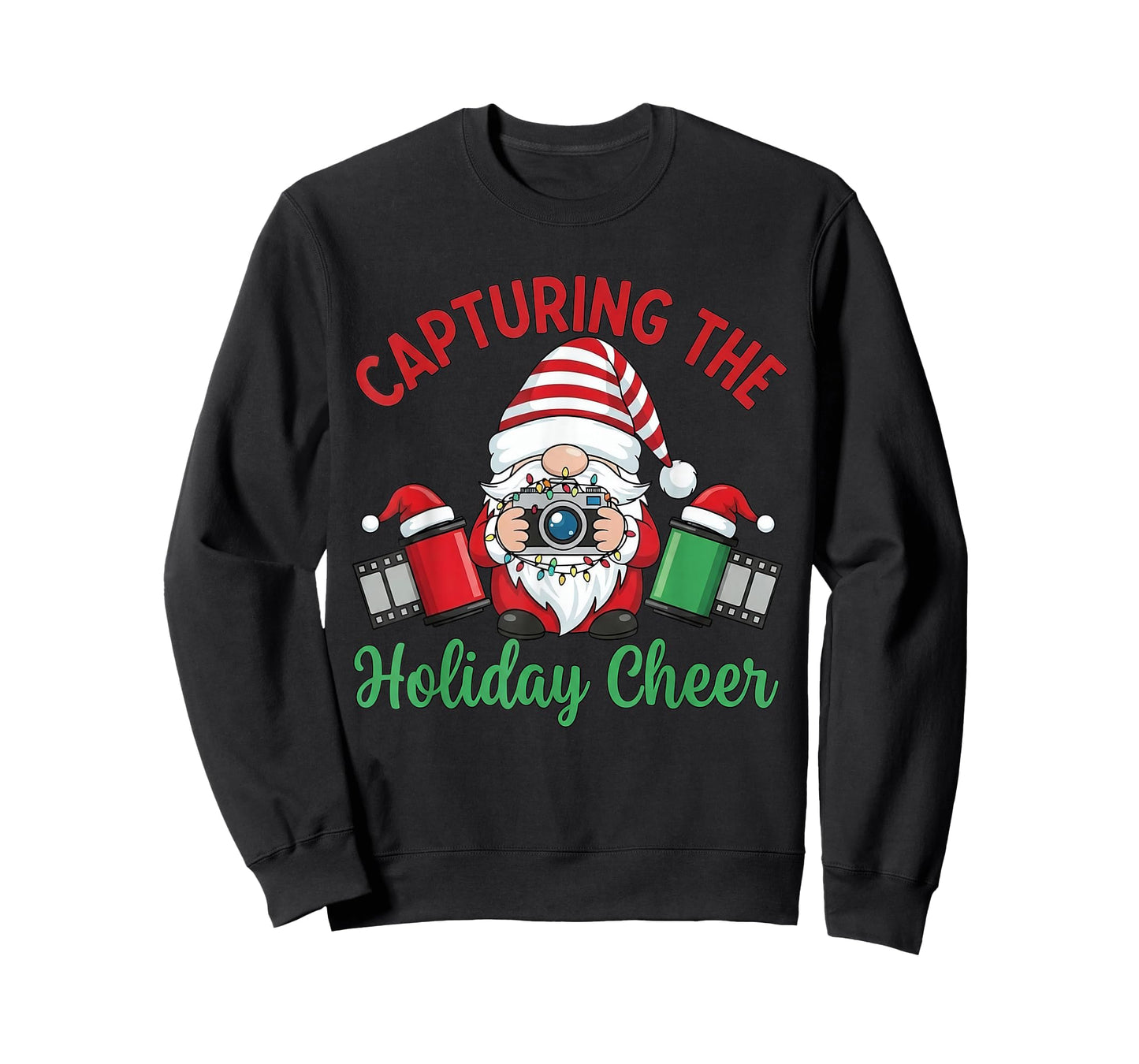 Capturing The Holiday Cheer Christmas Gnome Photographer T-Shirt