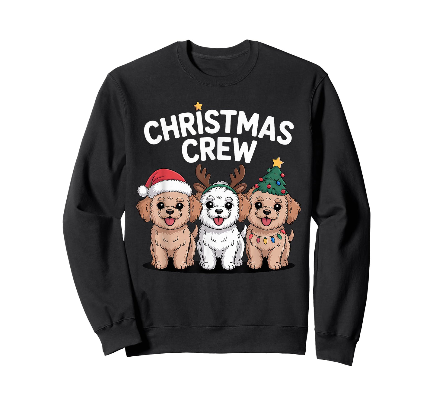 Christmas Crew Xmas Puppy Mix Dog Funny Christmas Shi-Poo T-Shirt