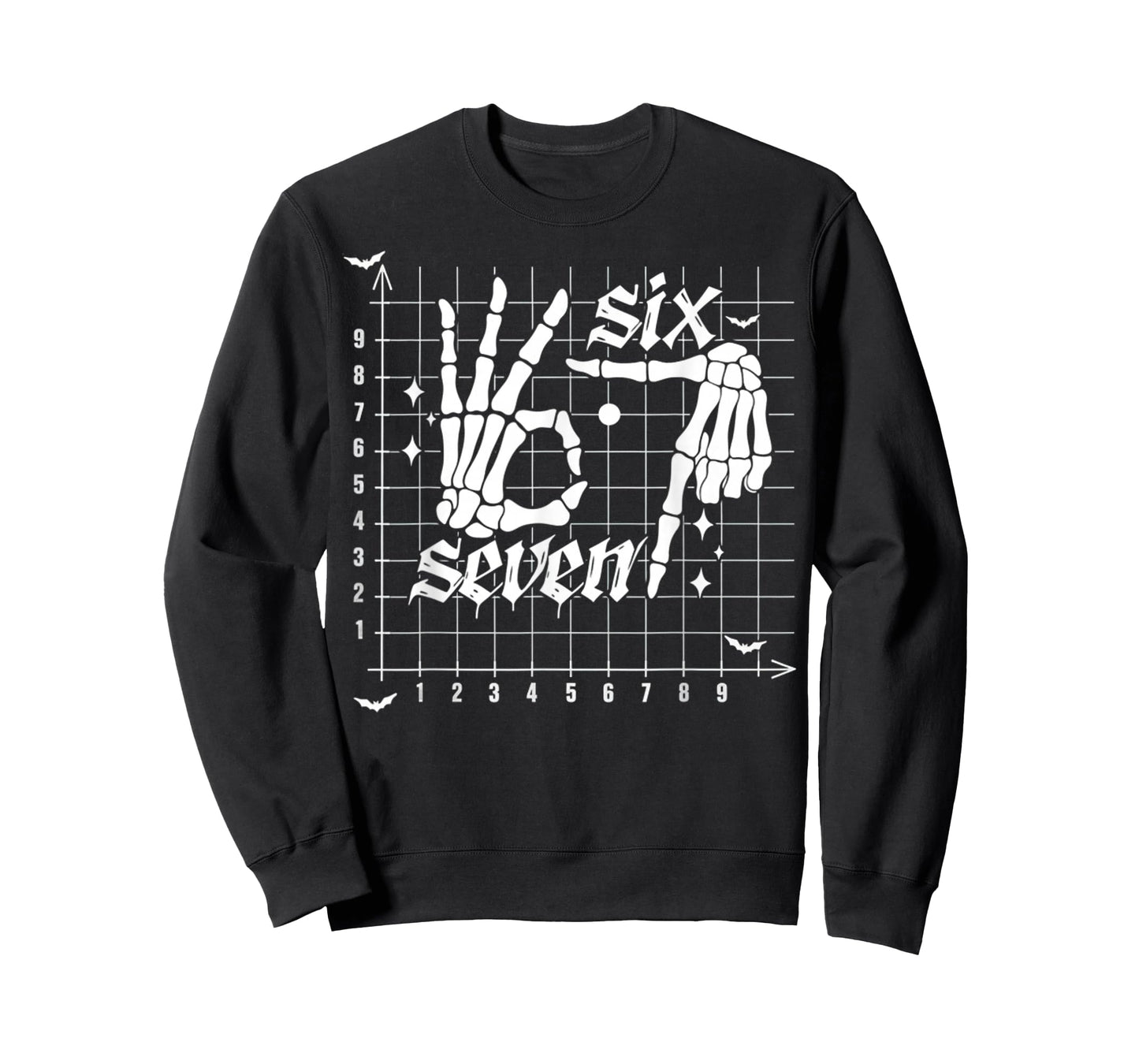 Six Seven Coordinate (6,7) Funny Skeleton Math Teacher 67 T-Shirt
