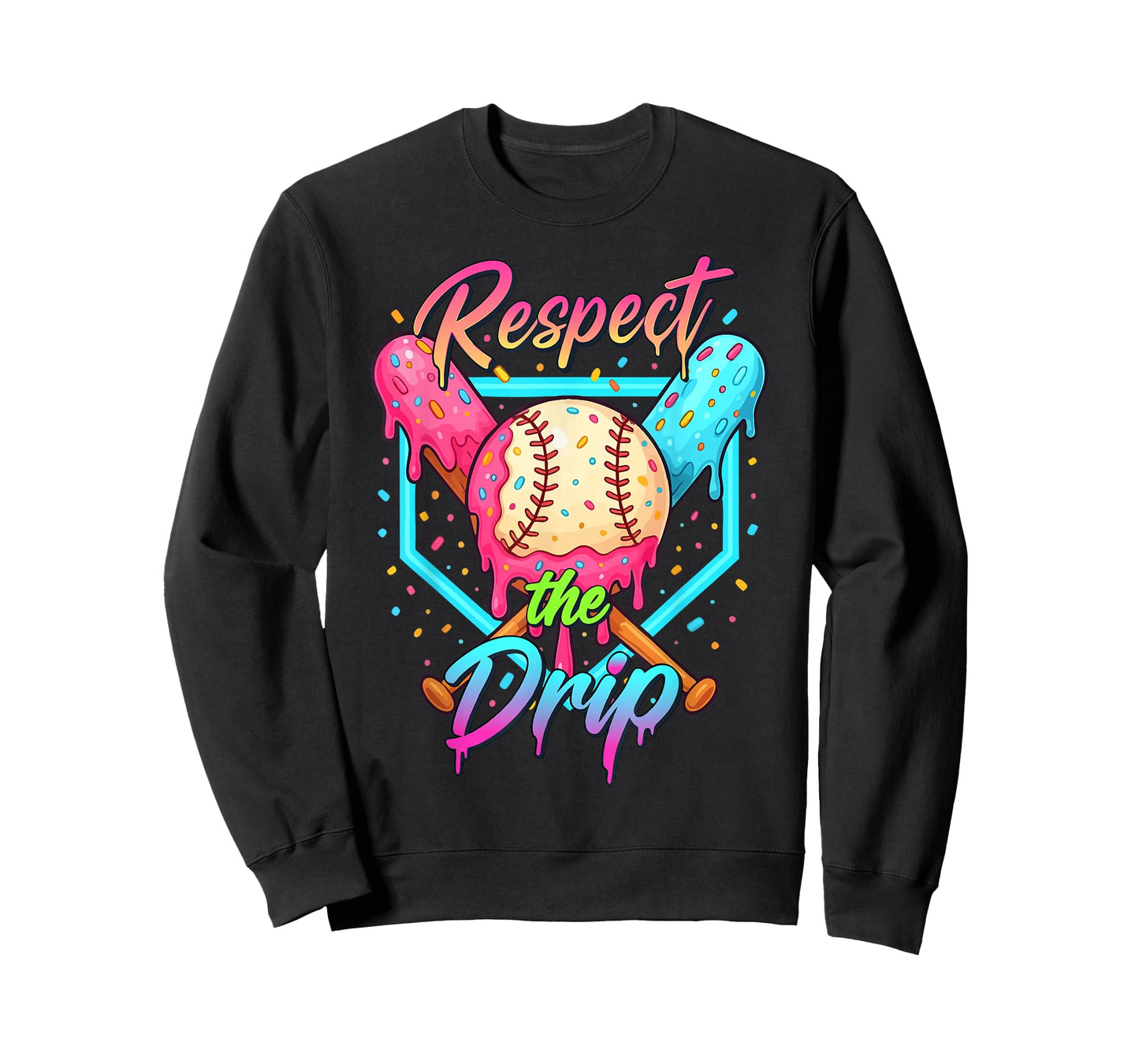 Baseball Ice Cream Drip Number 67 Player 67 Respect The Drip T-Shirt
