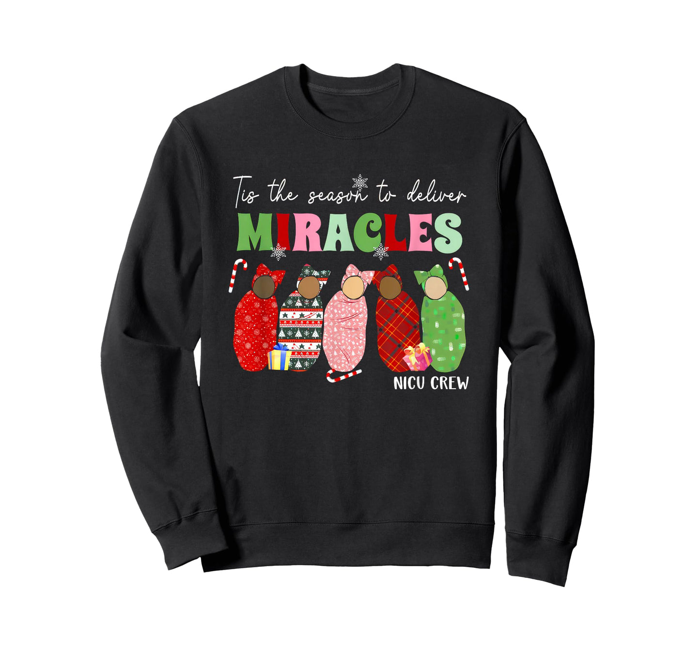 Tis The Season to Save Miracles Nicu Crew Nurse Christmas T-Shirt