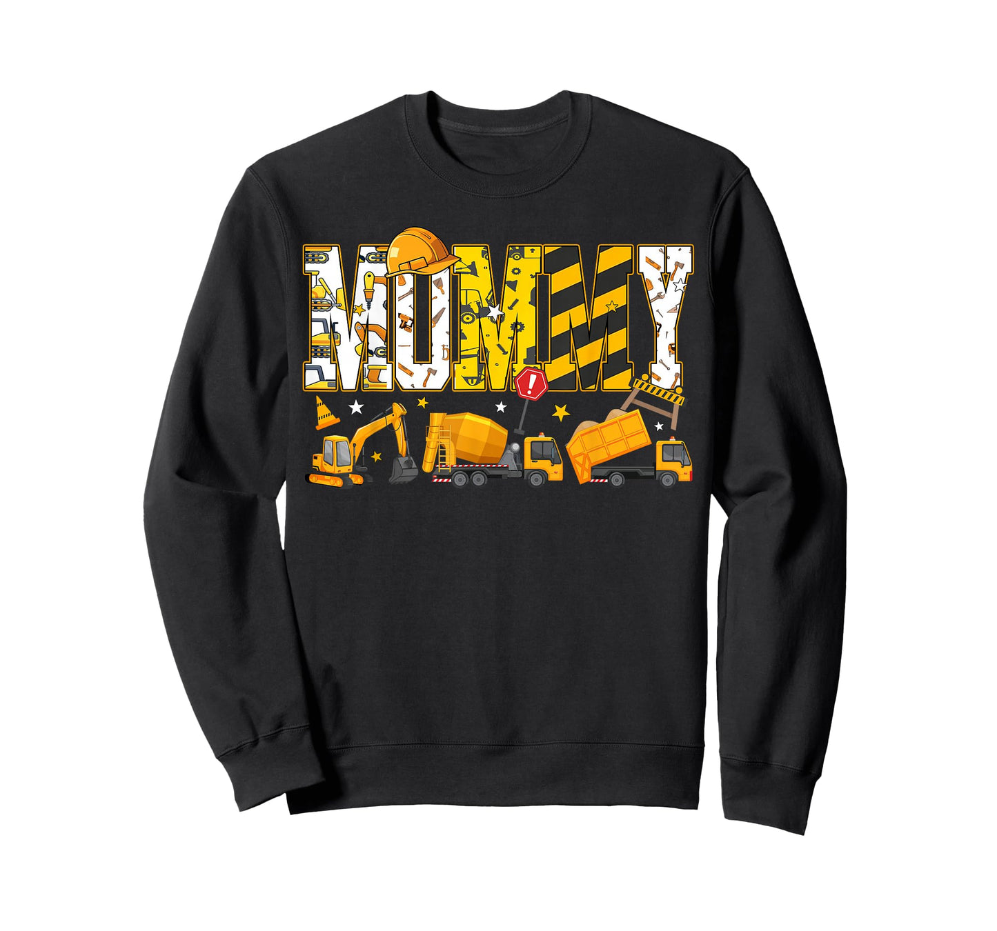 Mommy Construction Excavator Kids Matching Family Party T-Shirt