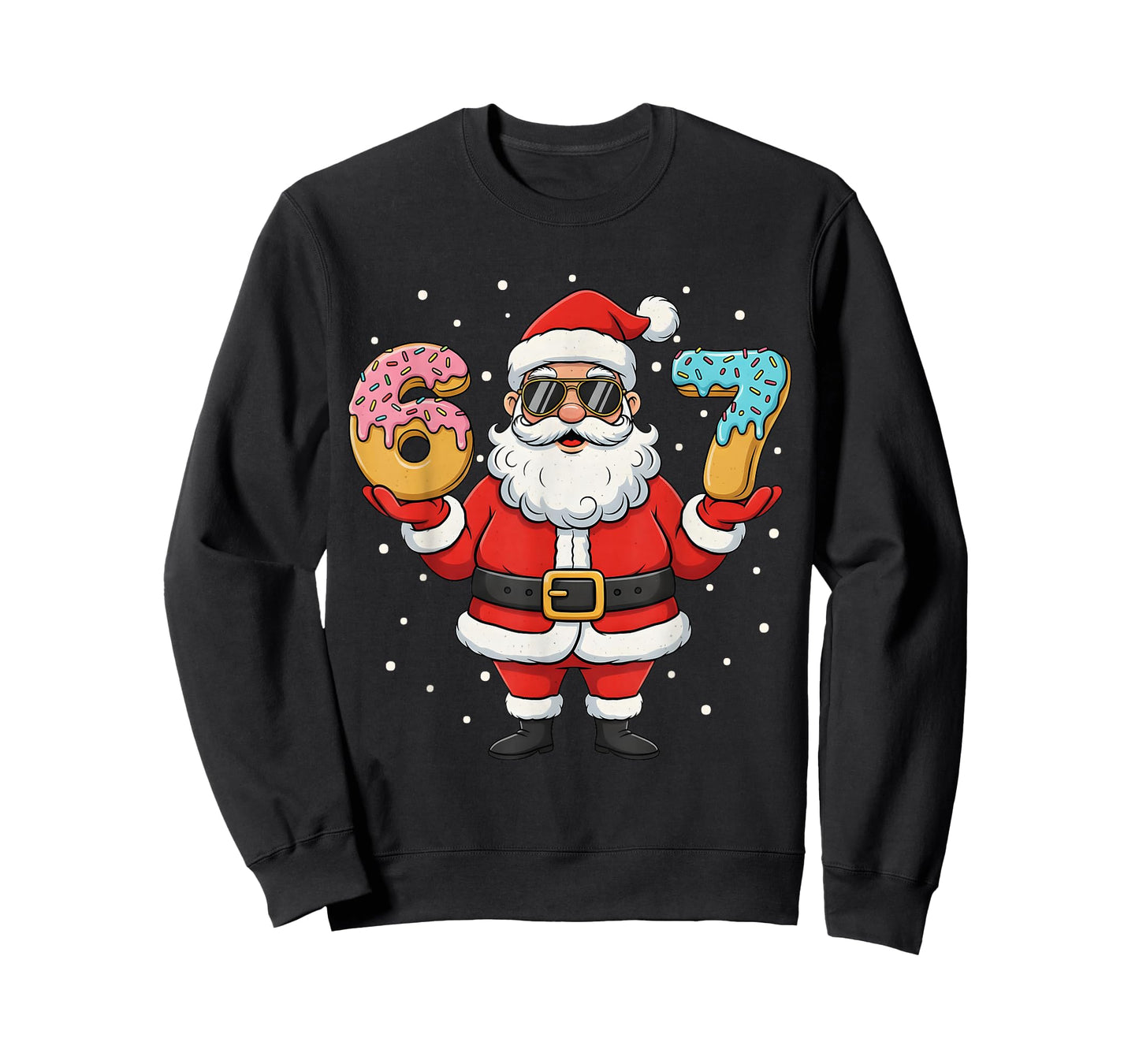 Santa 67 Ice Cream Six Seven Meme Funny Christmas Men Women T-Shirt
