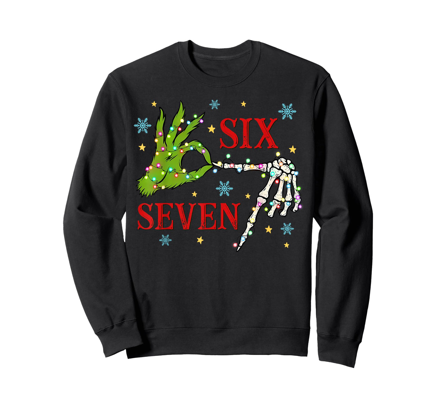 Six Seven 6 7 Gen Z Alpha Meme Slang Merry Christmas Holiday T-Shirt