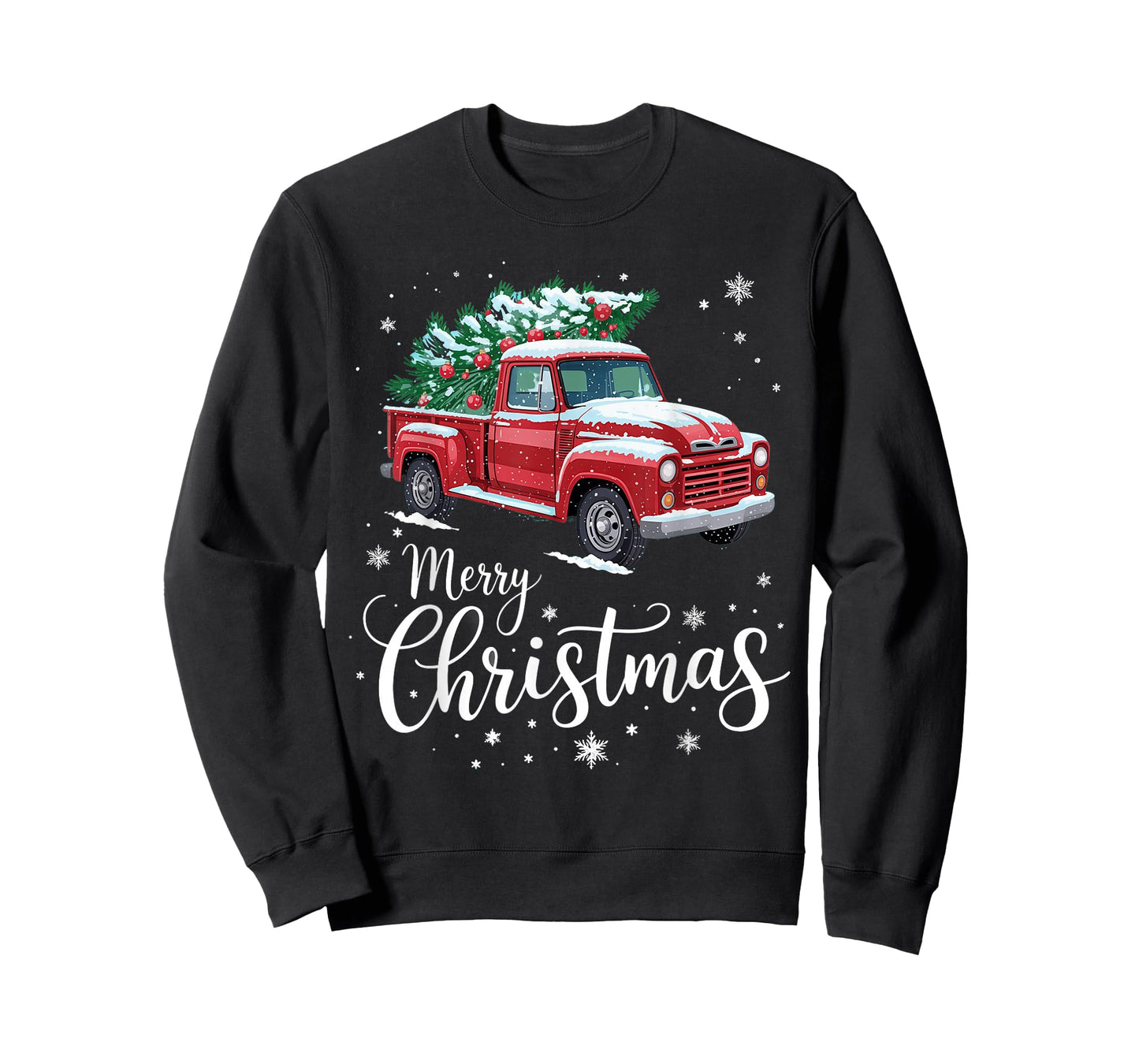 Merry Christmas Red Truck Family Matching Christmas T-Shirt