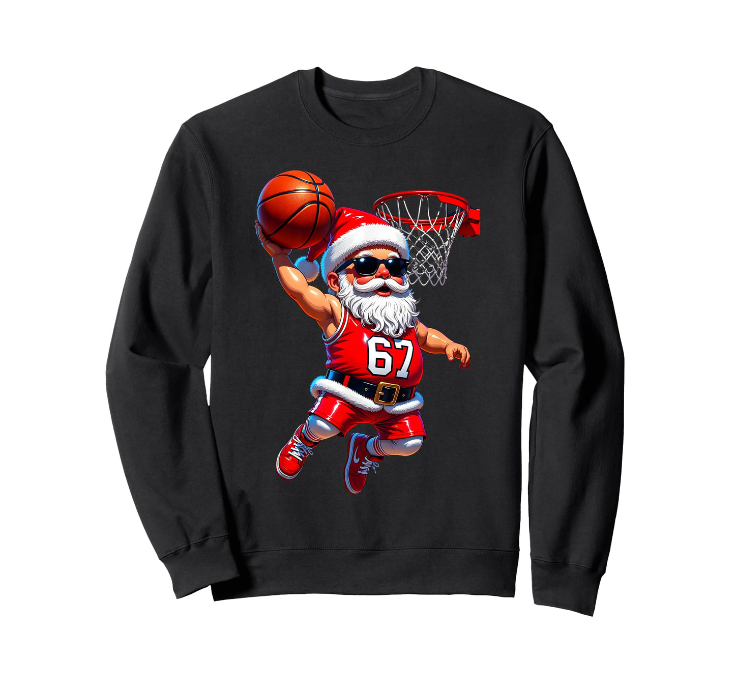 67 Basketball Santa Six Seven Meme Christmas Sport Mens Boys T-Shirt