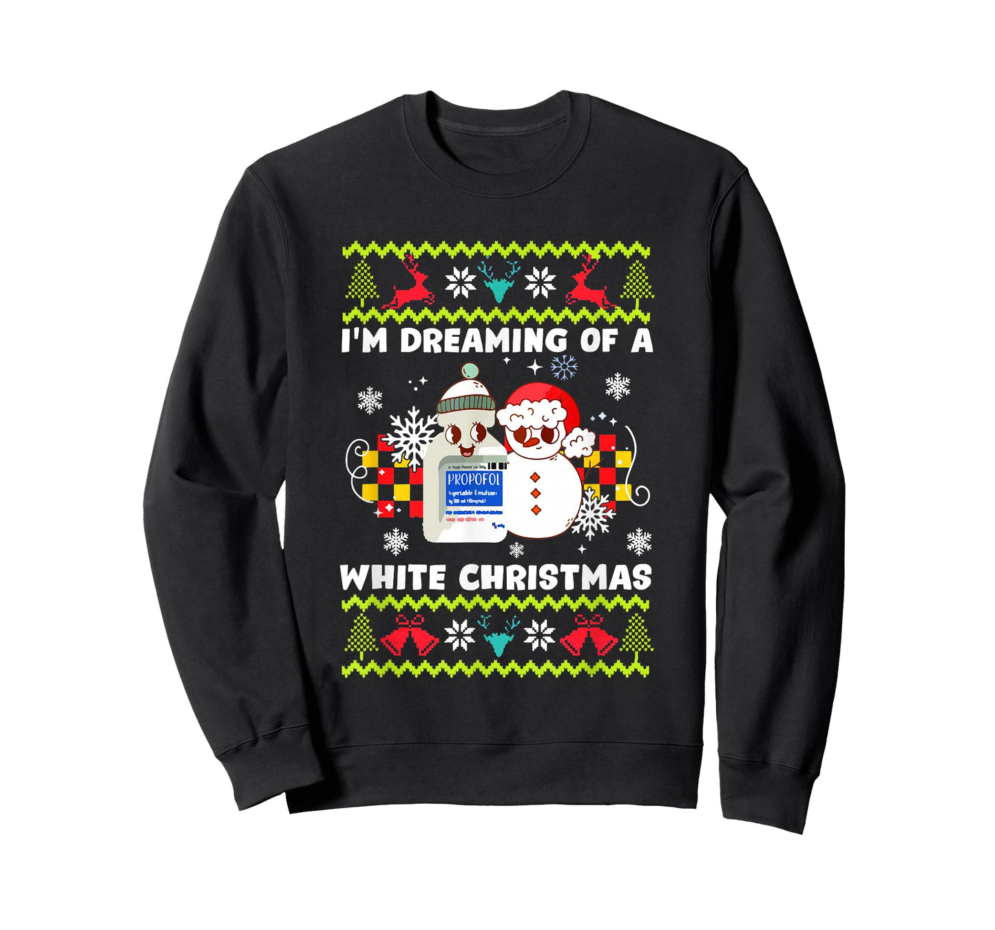 I'm Dreaming of A White Christmas Anesthesia Humor T-Shirt