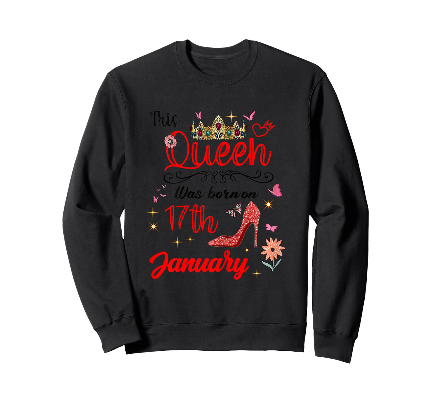 January 17 Birthday This Queen was Born on January 17th T-Shirt