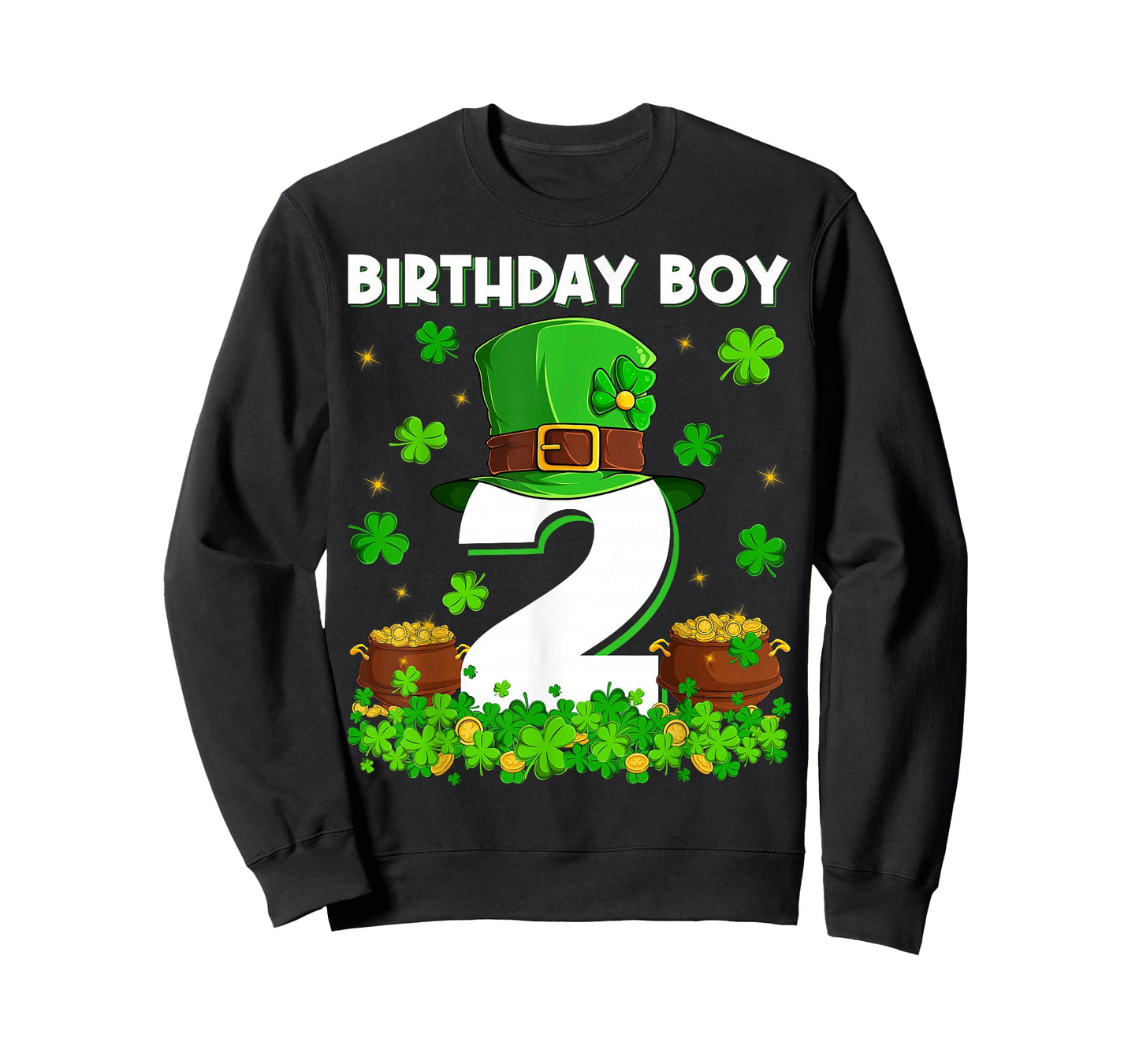 Birthday Boy 2 Years Old Saint Patrick's Day 2nd Birthday T-Shirt