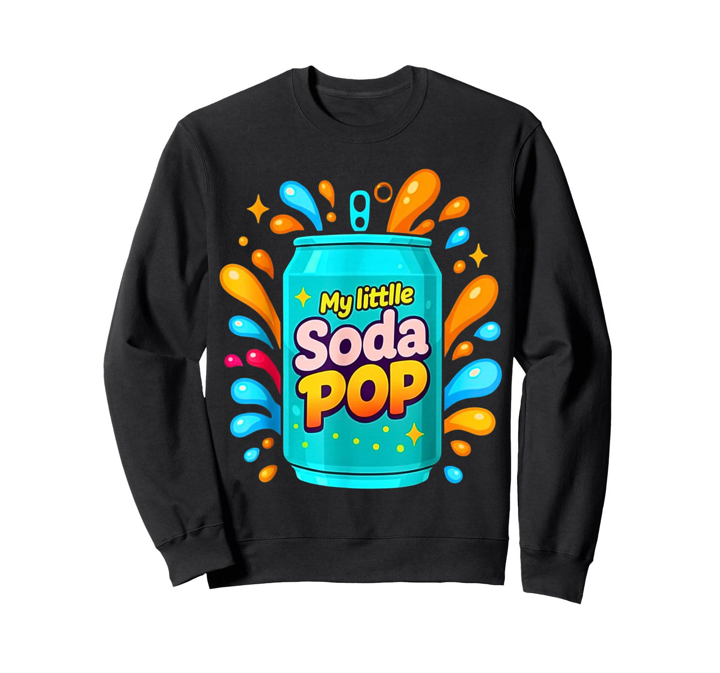Soda Pop Cartoon Splash Cute Retro Beverage Joke T-Shirt
