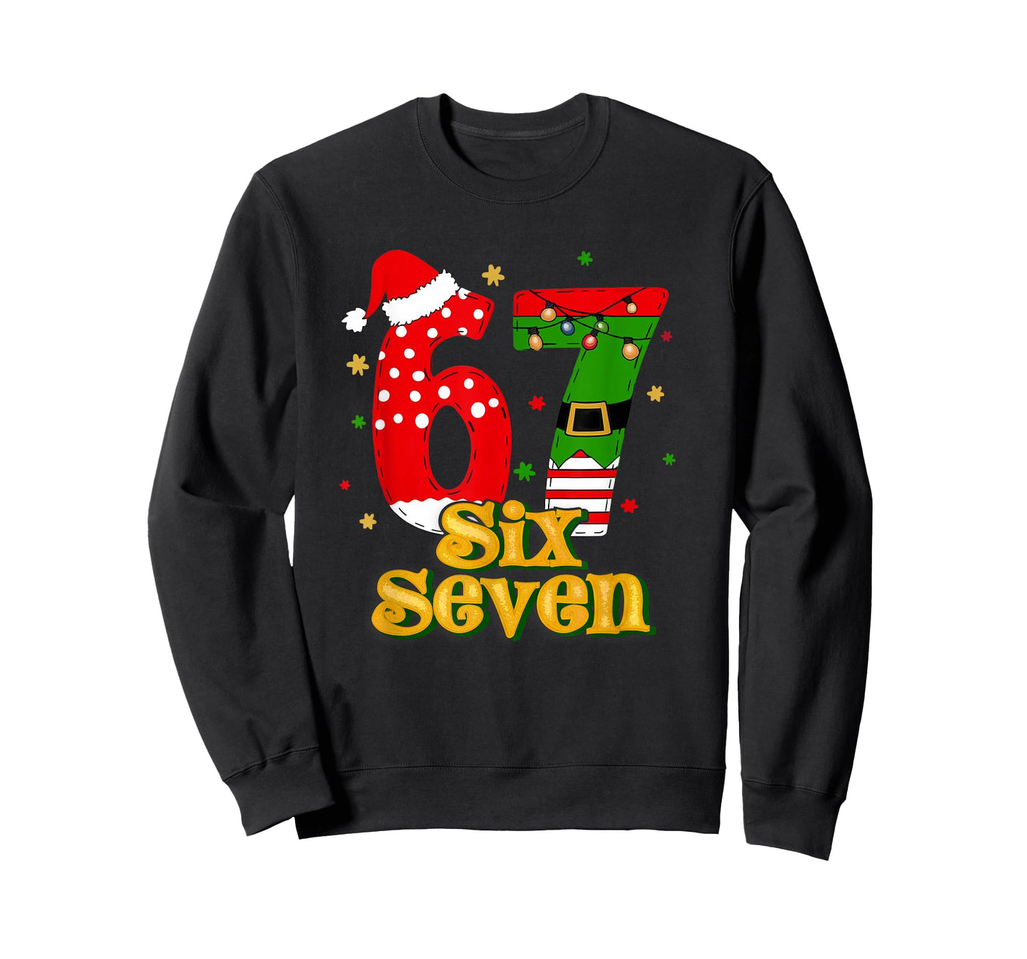 67 Mas Meme Candy Cane Six Seven Kids Men Women Christmas T-Shirt