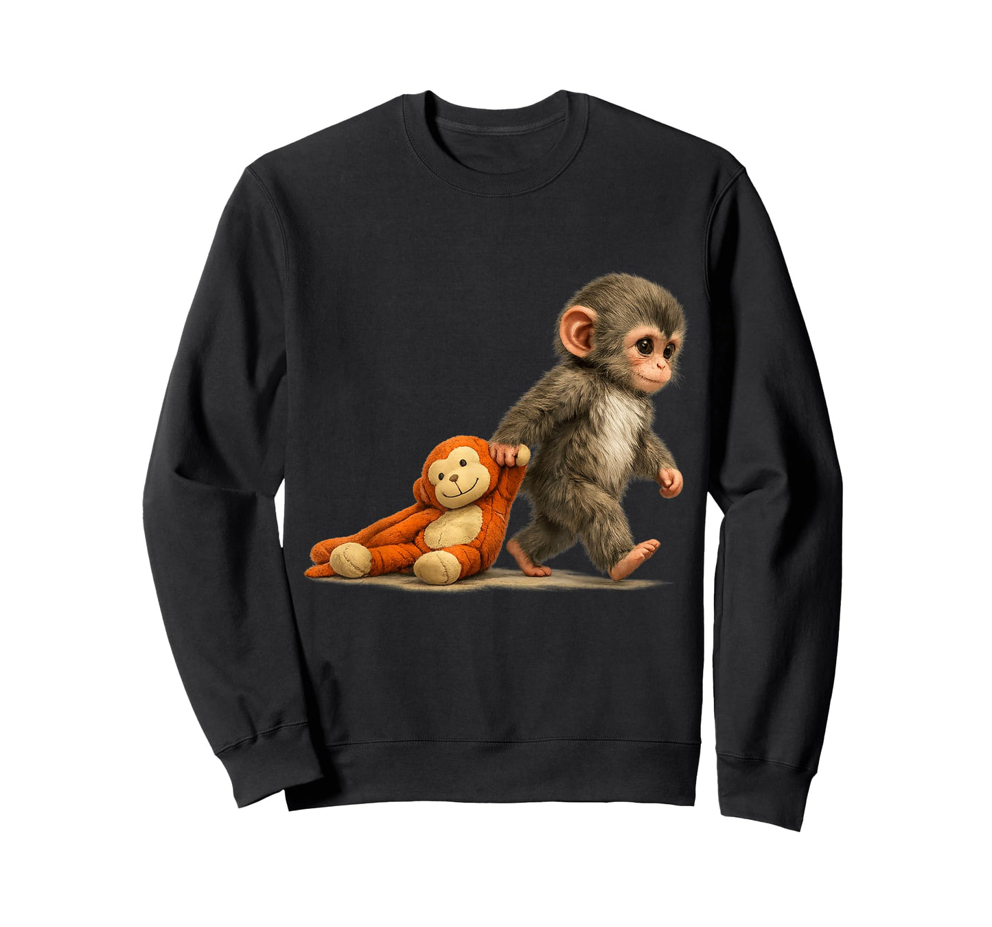 Monkey Punch Baby Macaque Little Punch Big Cute Love Plush T-Shirt