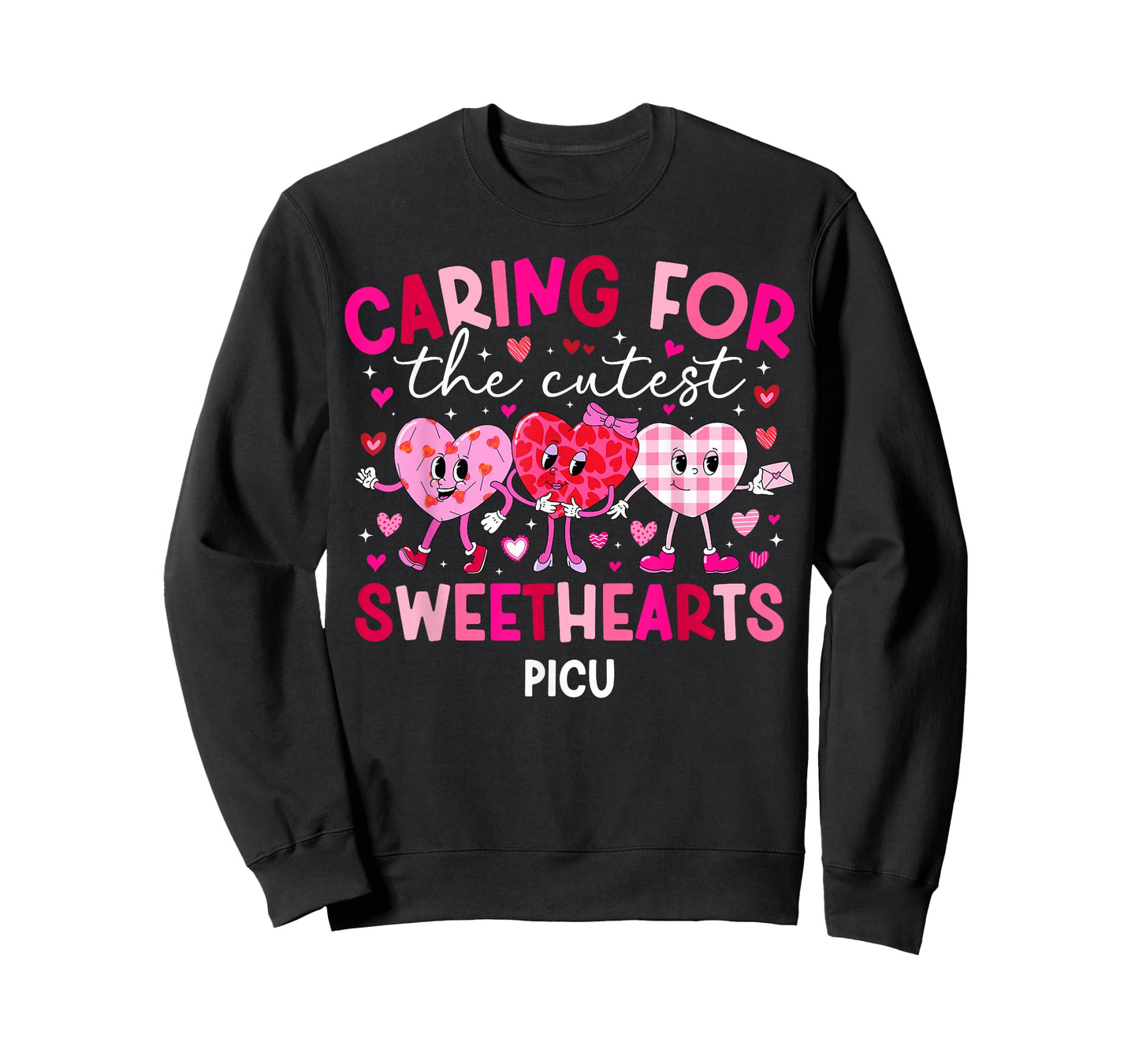 Valentine PICU Nurse Valentines Day Pediatric ICU Nurse T-Shirt