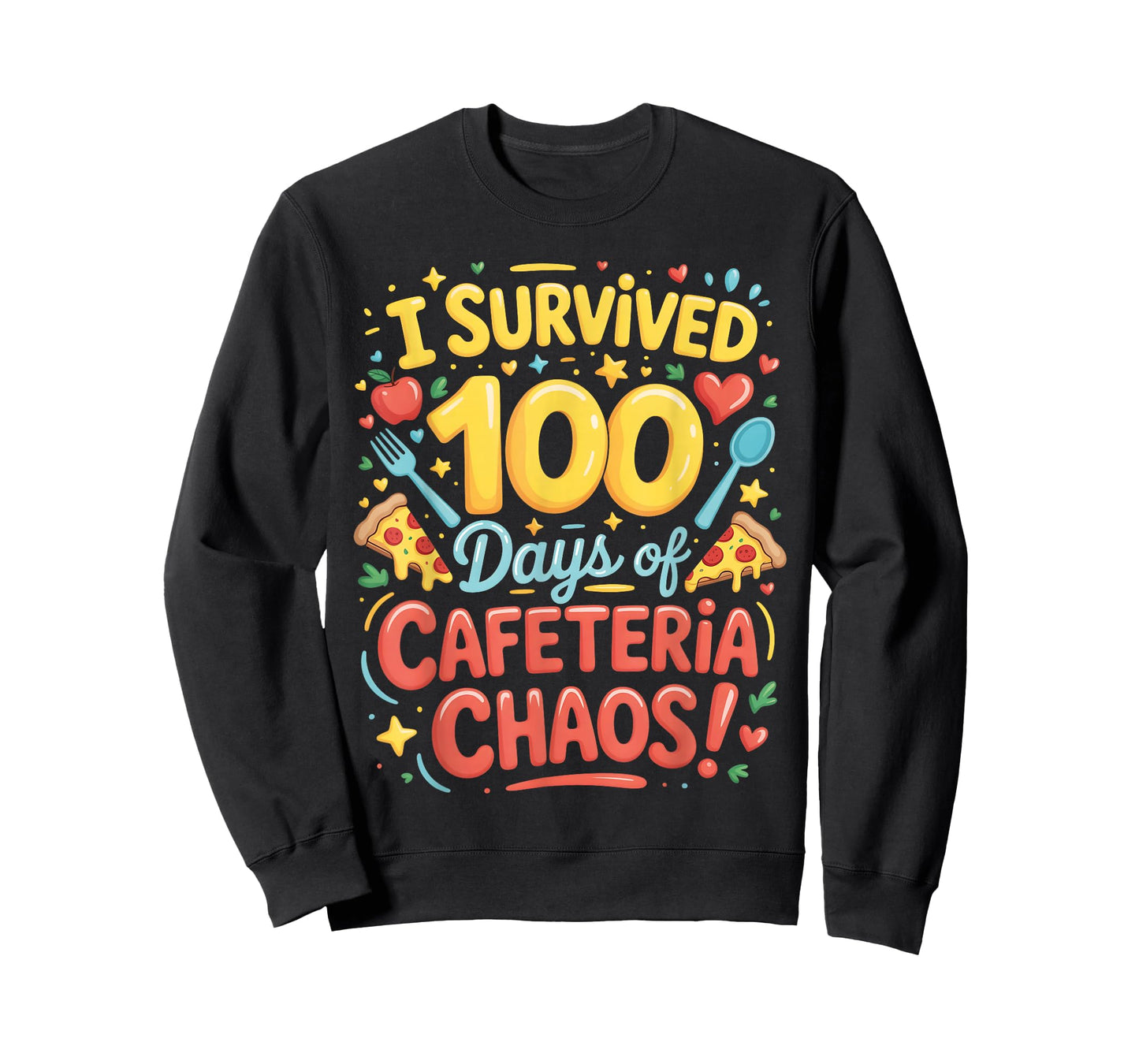 I Survived 100 Days of School Cafeteria Chaos Lunch Lady T-Shirt