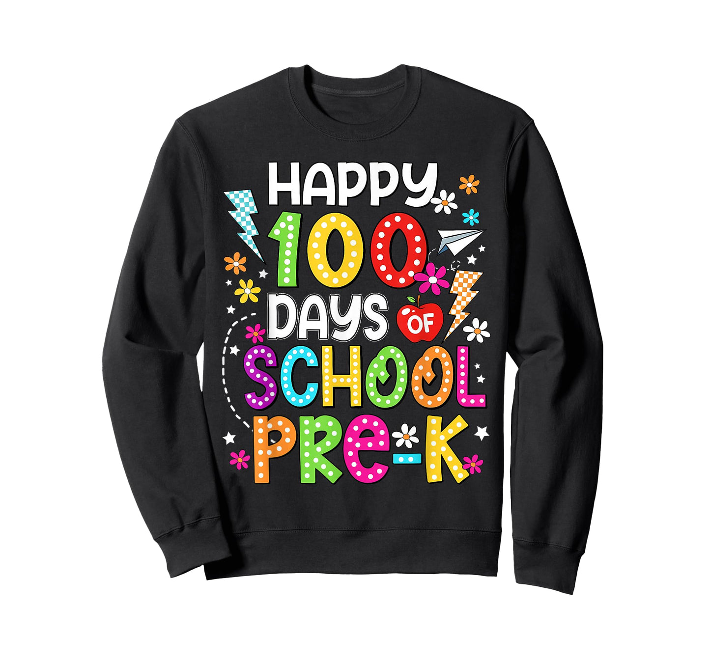 Happy 100 Days of Pre K Teacher Kids 100th Day of School T-Shirt
