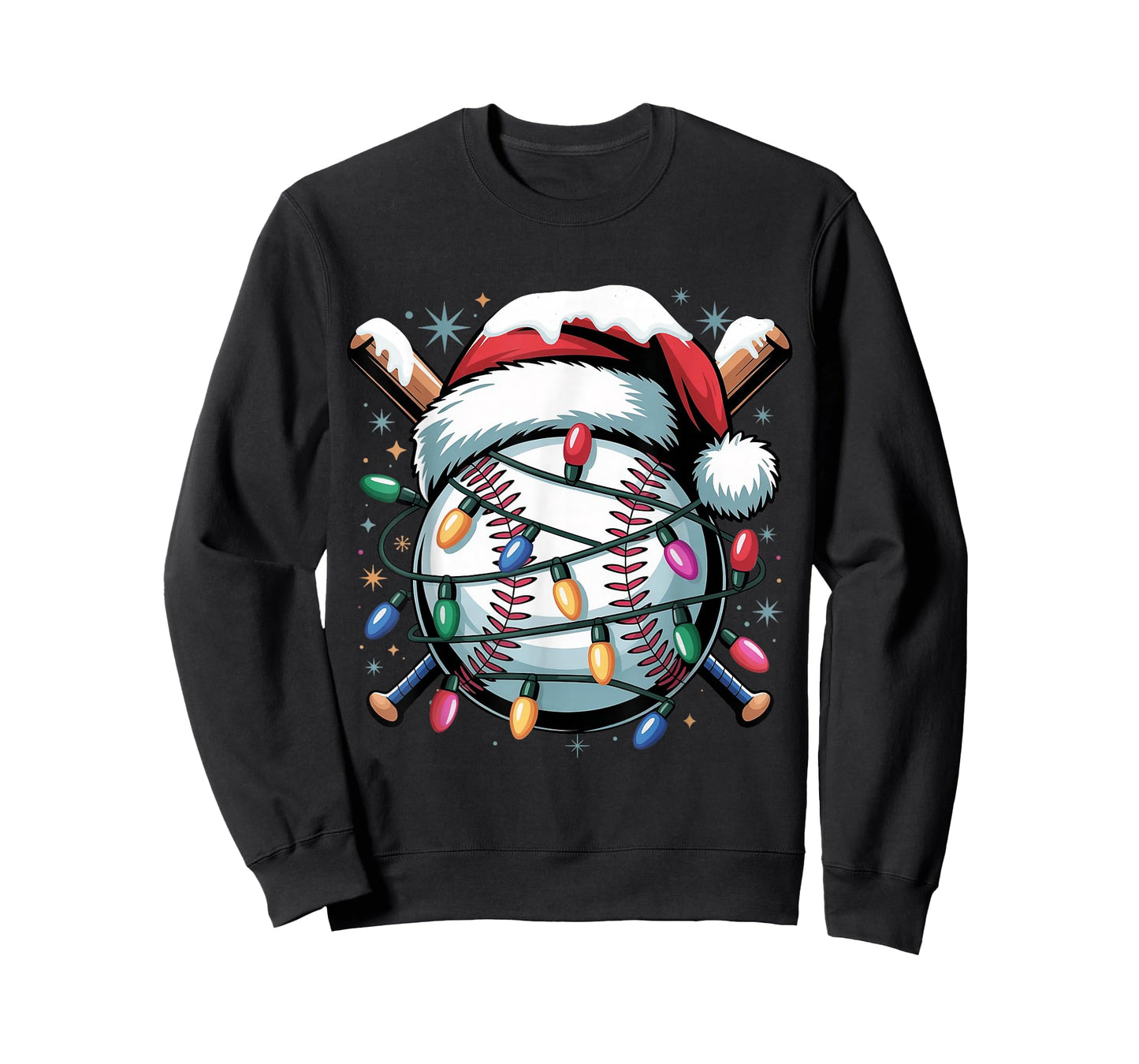 Christmas Baseball Boy Youth Kid Men Santa Hat Xmas Baseball T-Shirt
