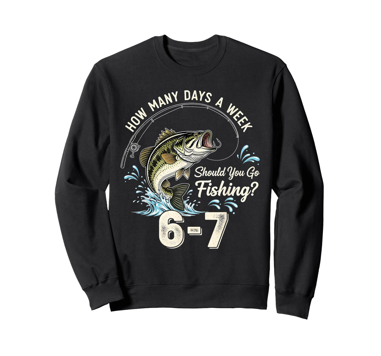Funny 67 How Many Days A Week Should You Go Fishing 6-7 Meme T-Shirt