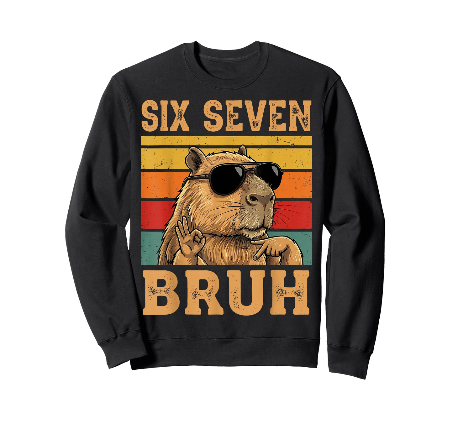 Funny Capybara 67 Meme Six Seven Bruh Boys Teens Kids Girls T-Shirt