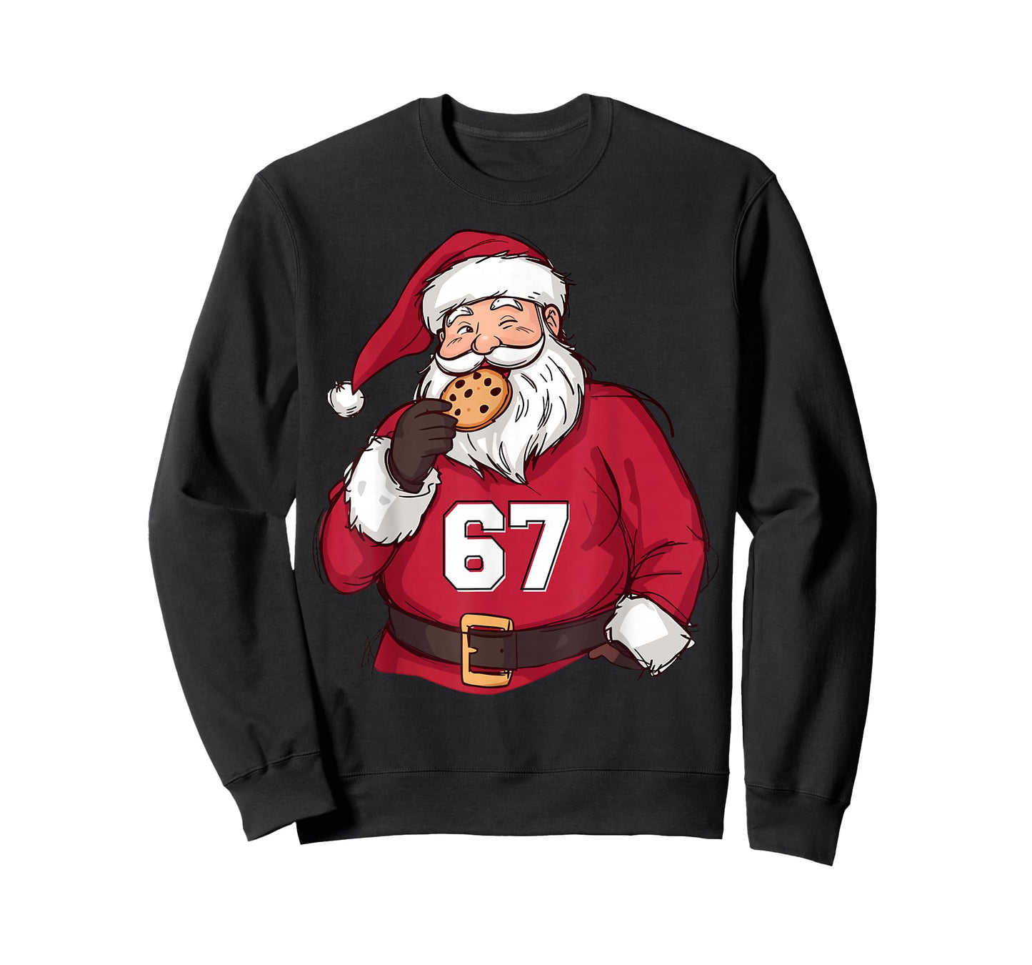 Funny 6 7 Meme Brainrot Santa Claus for Boys Kids Christmas T-Shirt