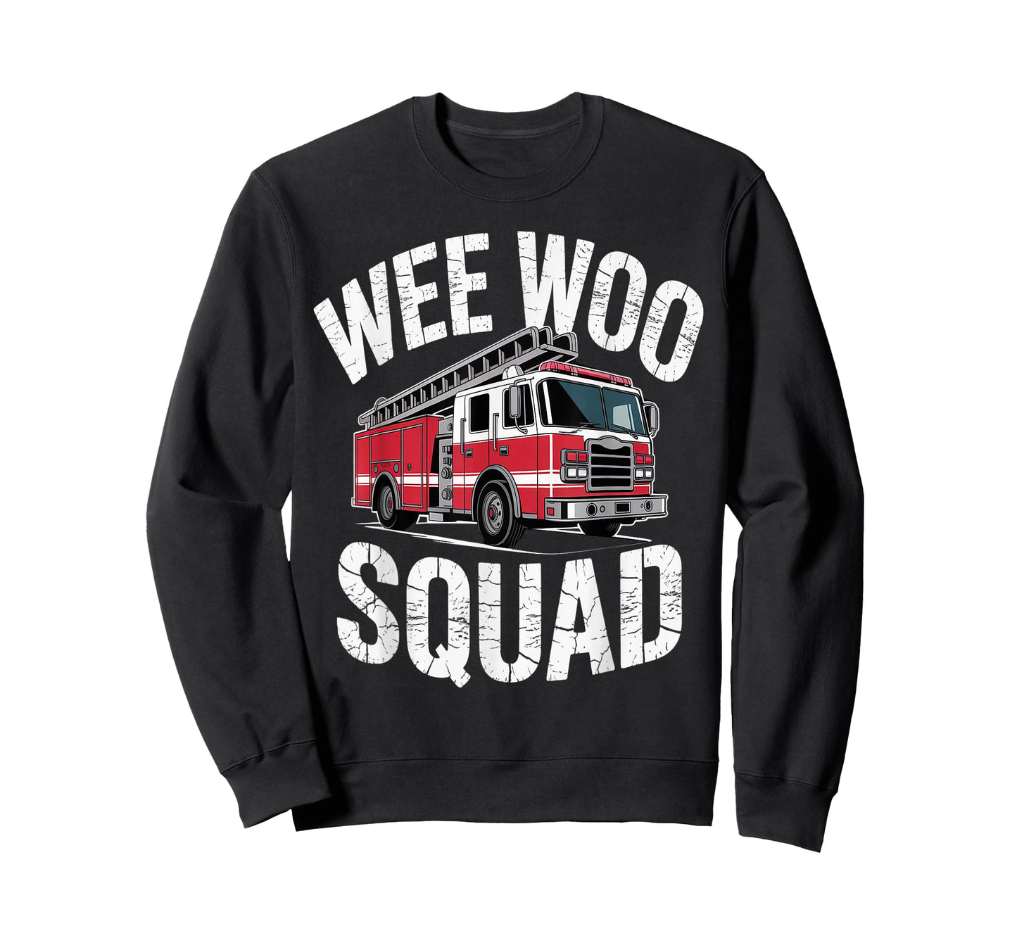 Funny Firefighter Humor Tee Wee Woo Squad Fire Truck T-Shirt