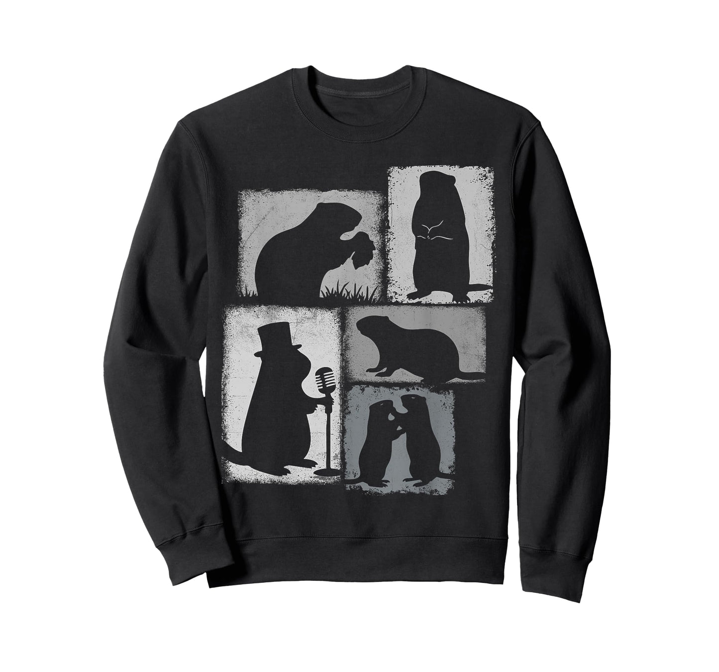 Groundhog Vintage Collage Weather Predictor T-Shirt