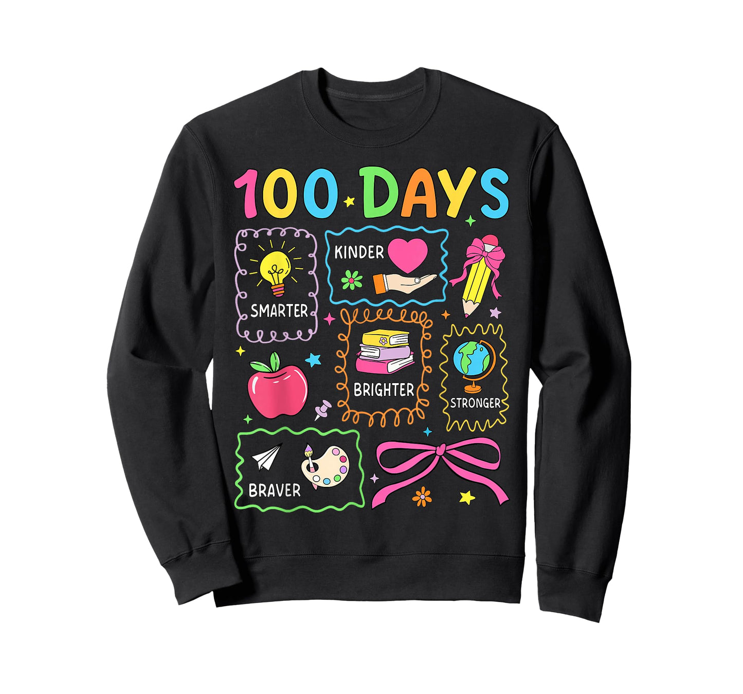 Preppy 100 Days of School 100th Day of School Kids Boys Girl T-Shirt