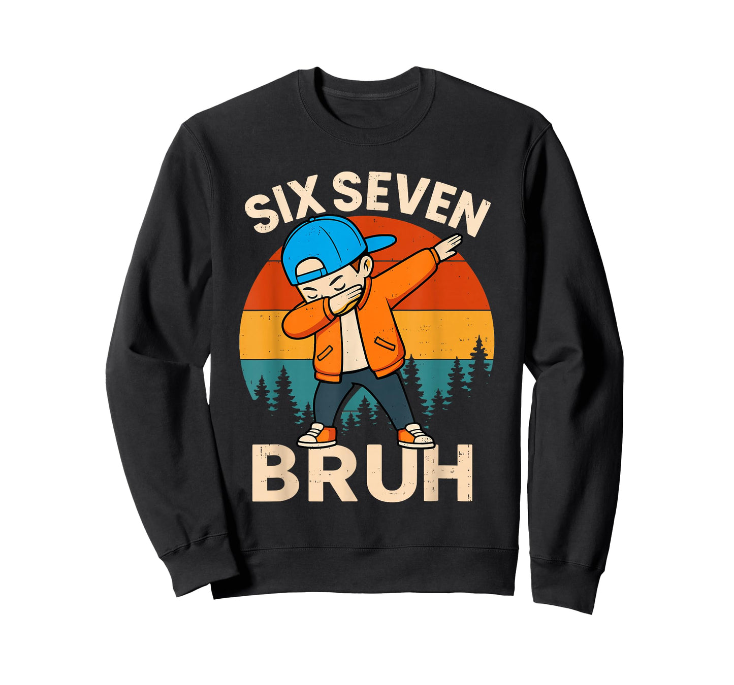 Six Seven Bruh 6 7 Number 67 Meme Dab Dabbing Boys Youth Kid T-Shirt