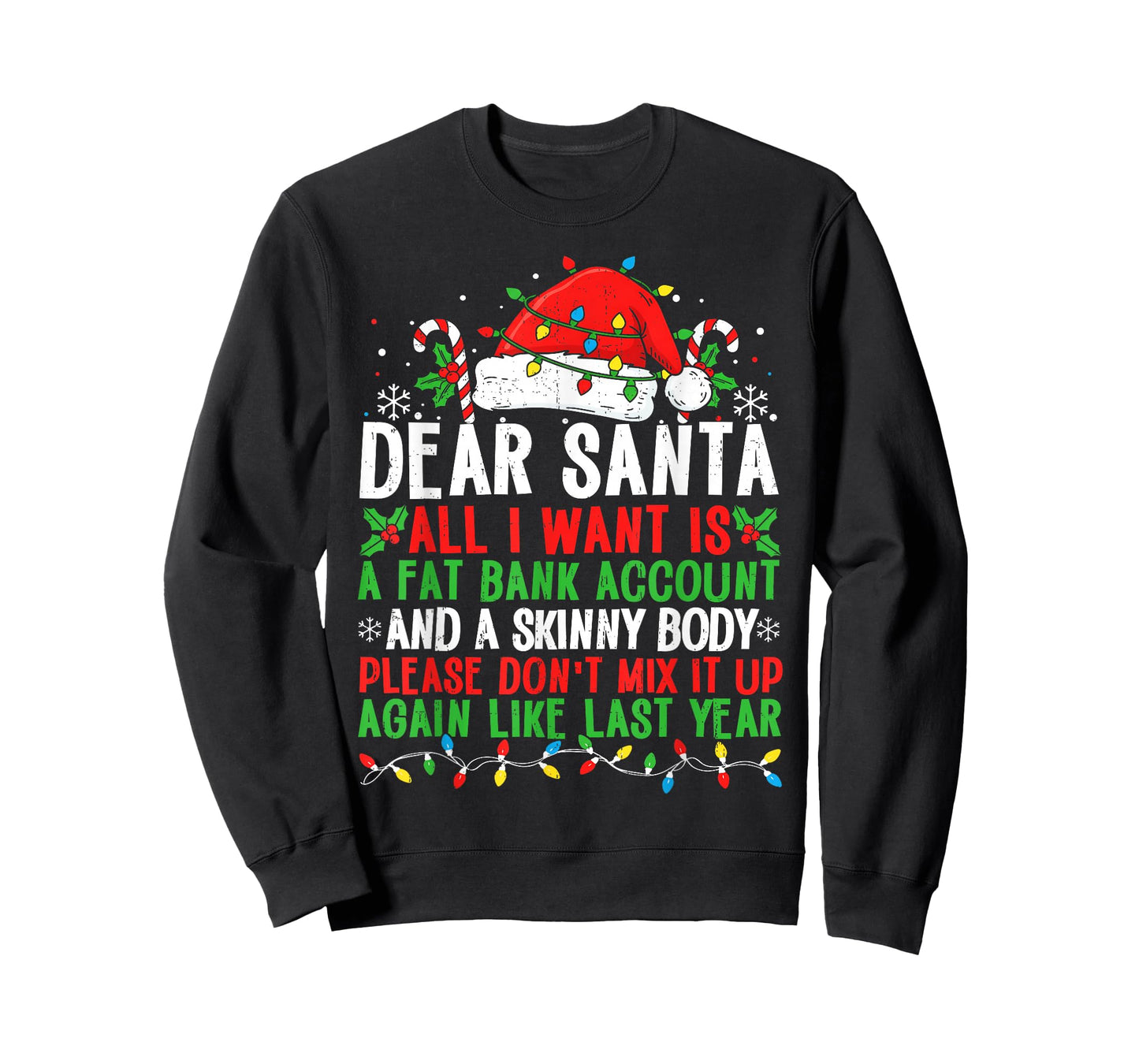 Funny Christmas Shirts for Women Men Adult Dear Santa T-Shirt
