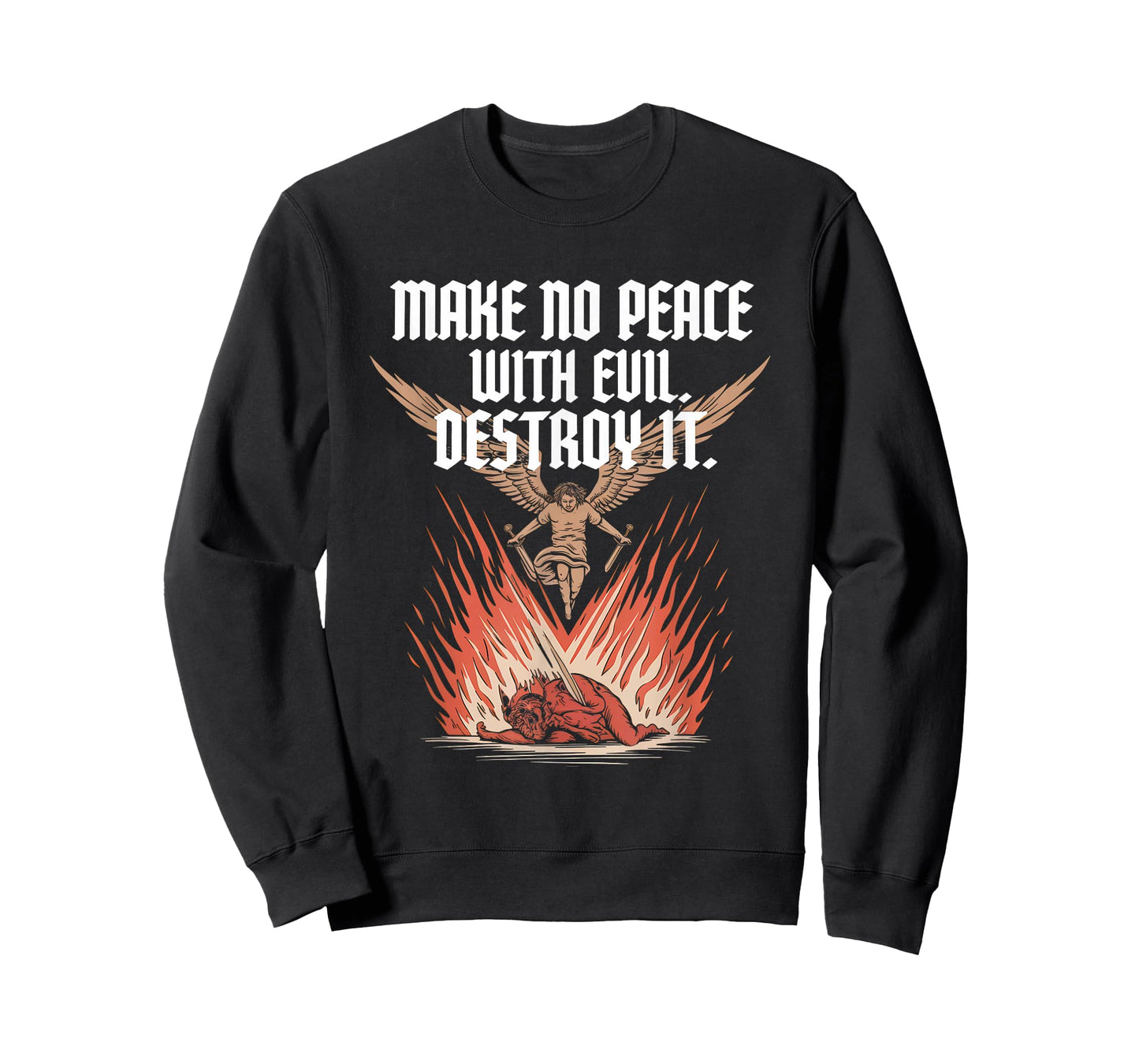 Make No Peace with Evil Tshirt Archangel Michael Jesus God T-Shirt