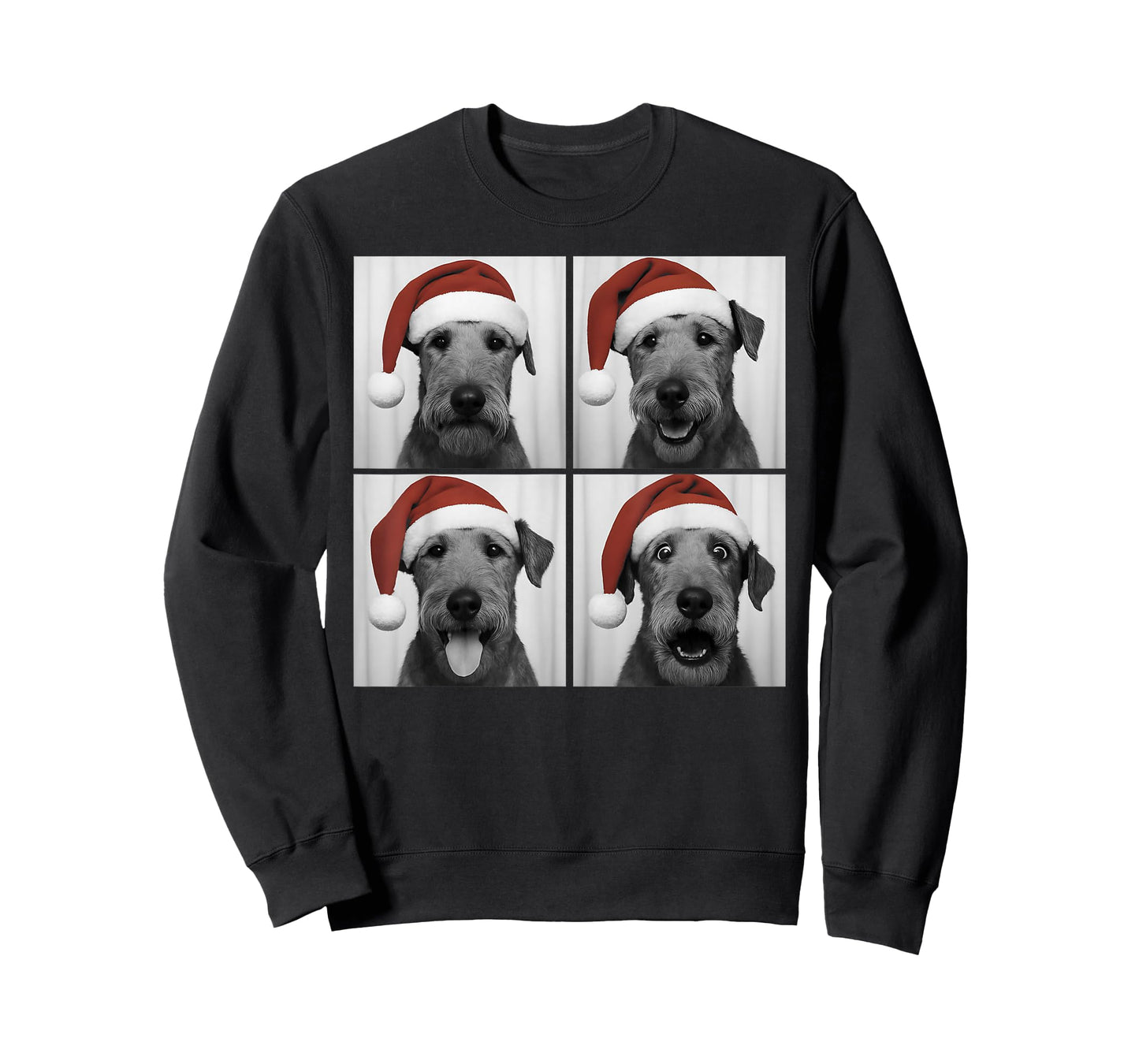 Funny Christmas Airedale Terrier Santa Dog Lover Photo Booth T-Shirt
