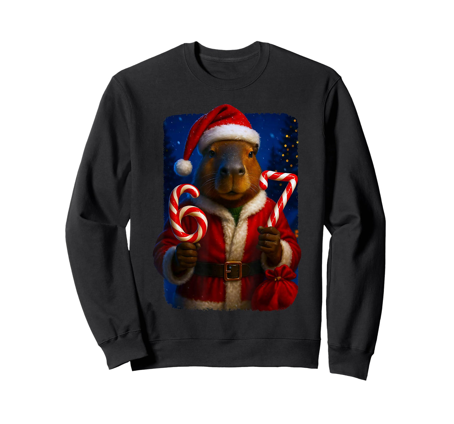 Funny 67 Santa Capybara Six Seven Ironic Christmas Meme T-Shirt