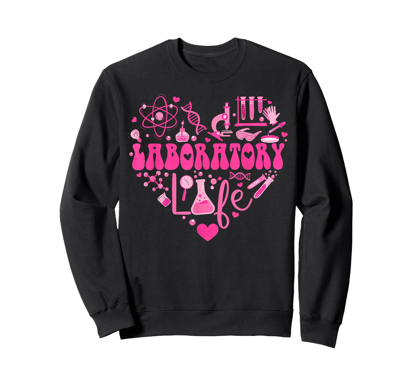 Laboratory Heart Valentine Lab Technologist Science Teacher T-Shirt