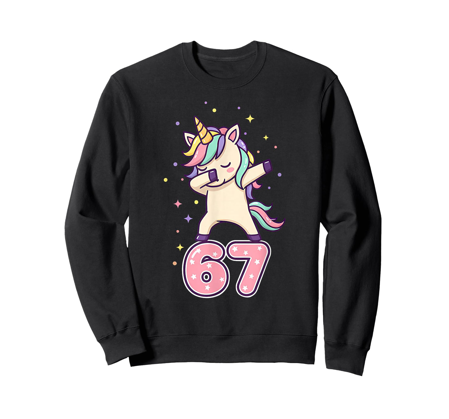 67 Meme Unicorn Girls Six Seven Meme Brainrot Funny Kids T-Shirt