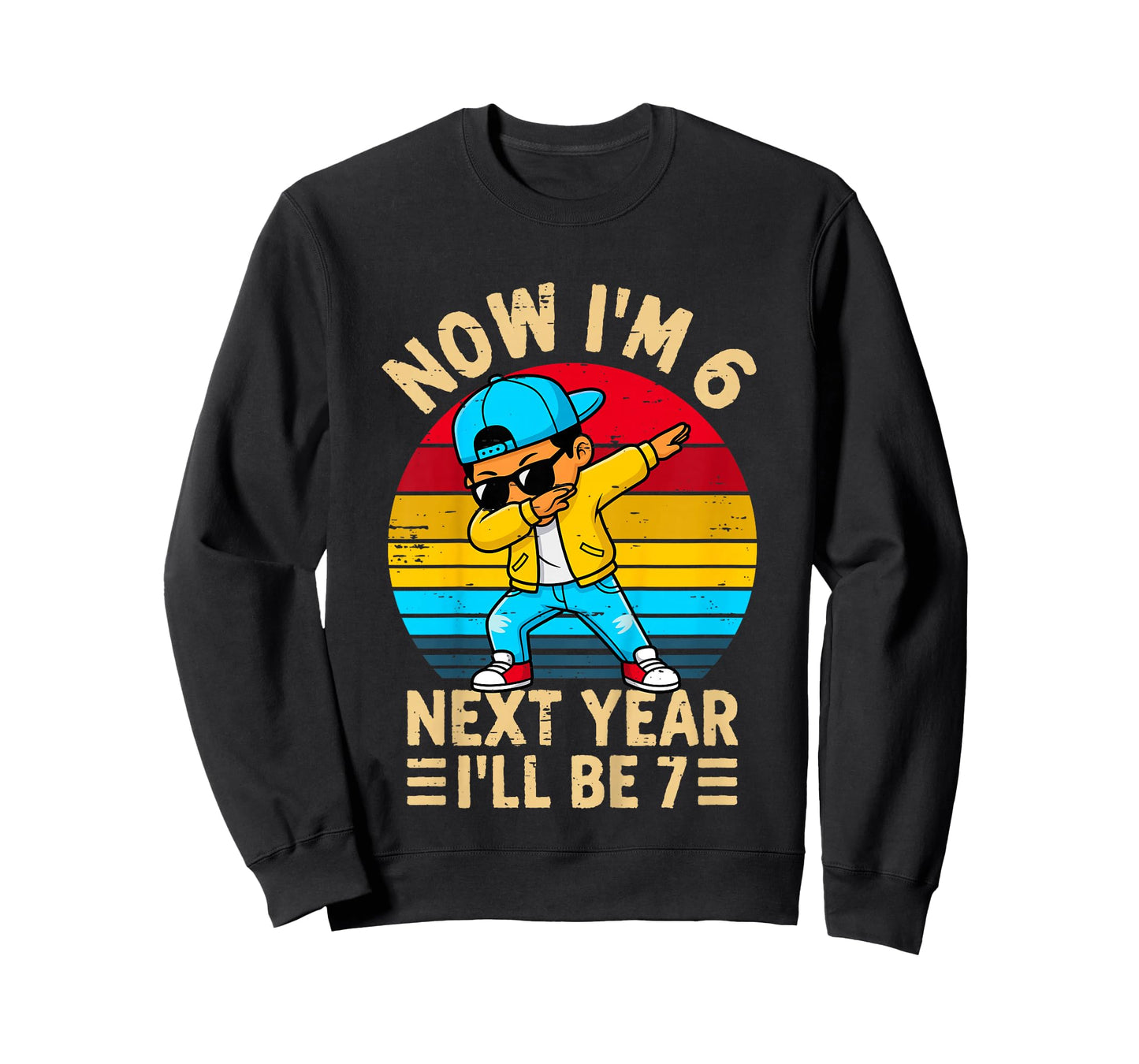 Kids Now I'm 6 Next Year I'll be 7 Kids 6 Year Old Birthday Boys T-Shirt