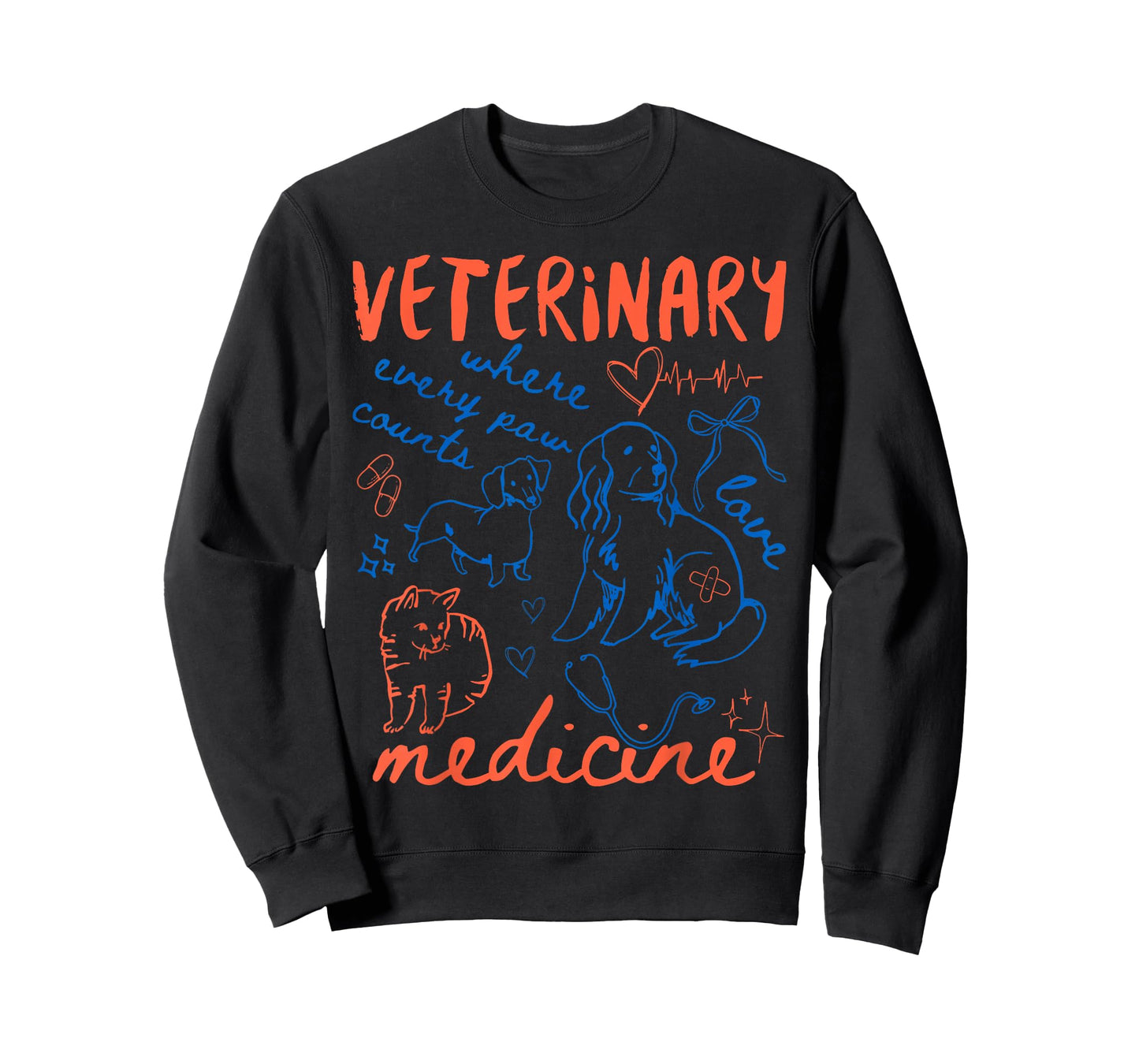 Vintage 90s Veterinary Medicine Vet Tech Vet Med Graduate T-Shirt