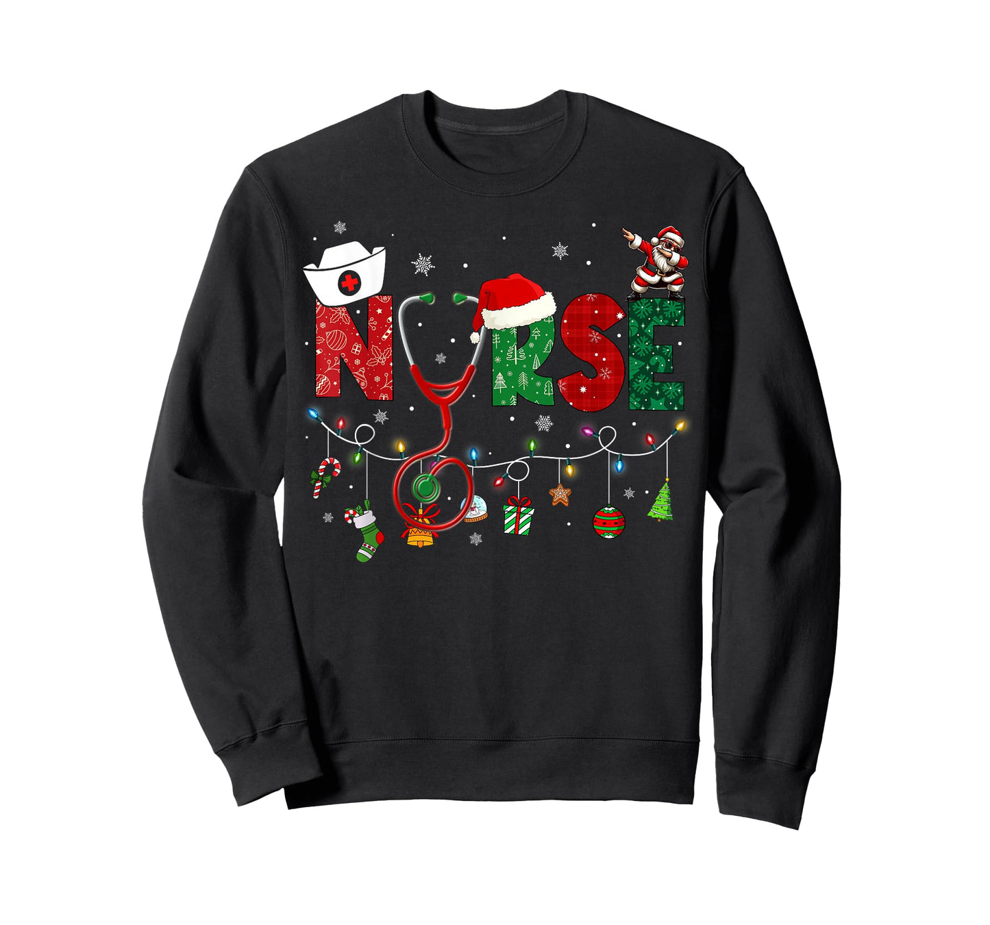 Nurse Christmas Shirts Health Worker Nursing Xmas Holiday T-Shirt